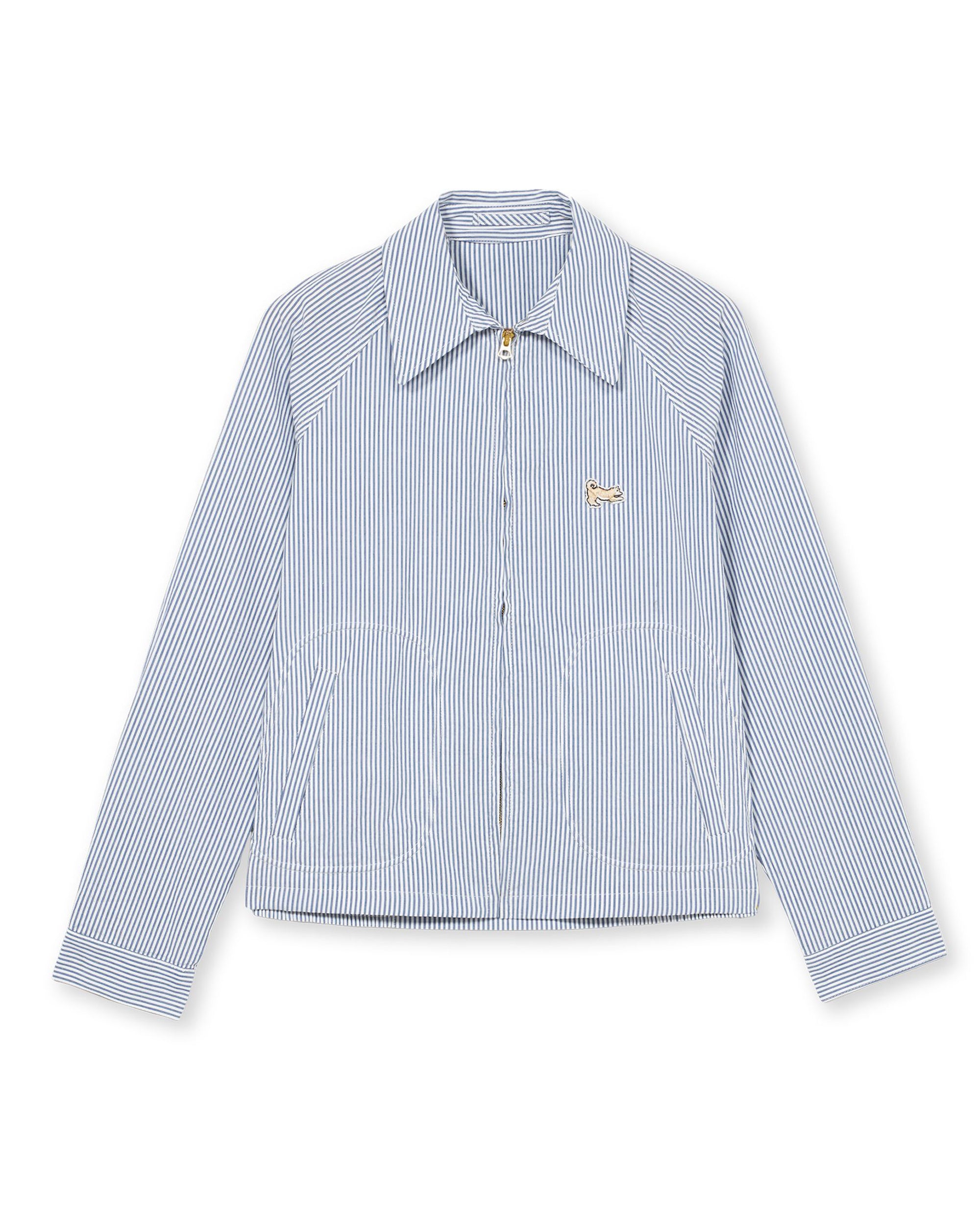 Zuma Giacca con Zip in Cotone Gessato