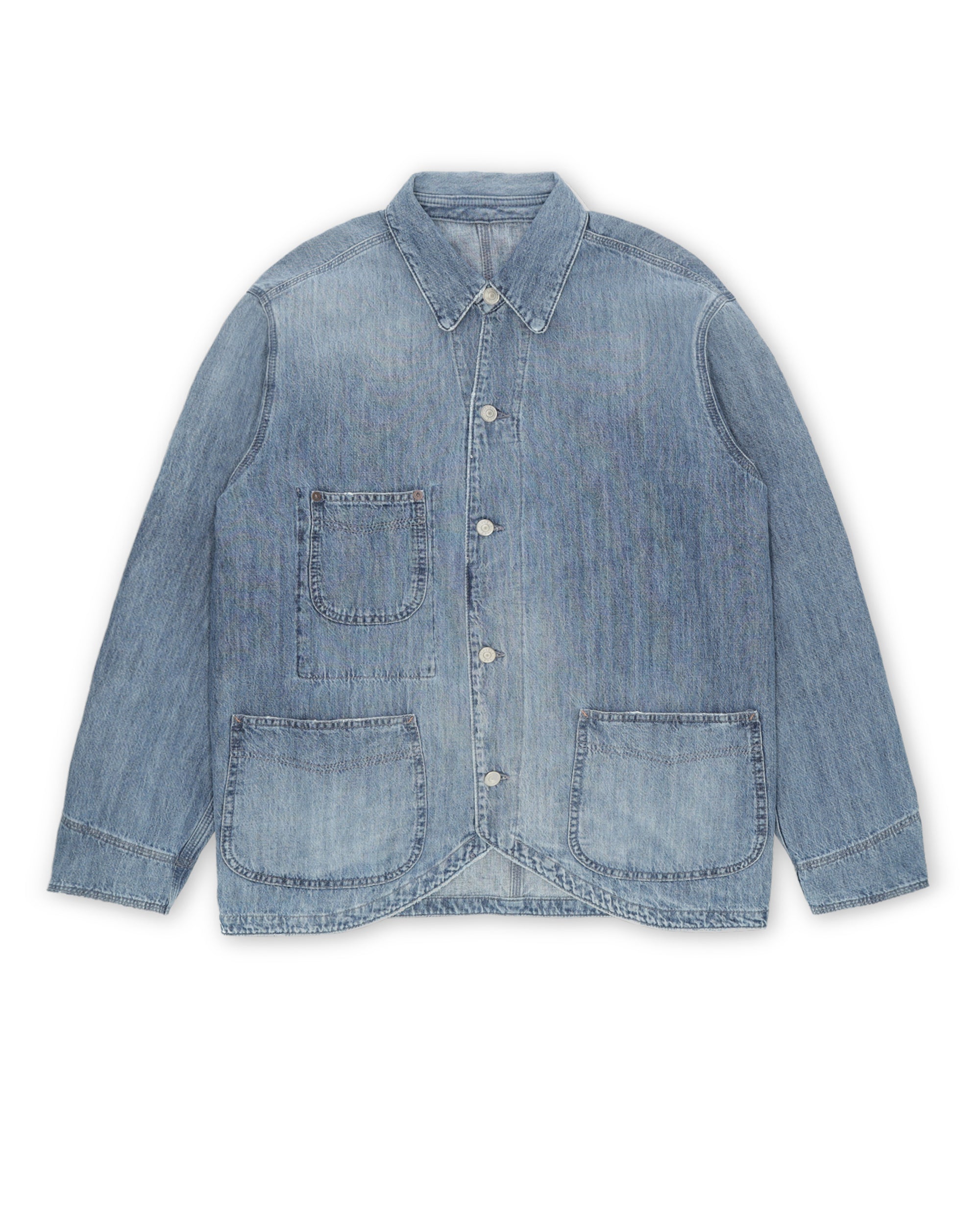 Trading Giacca In Denim Bleach Wash