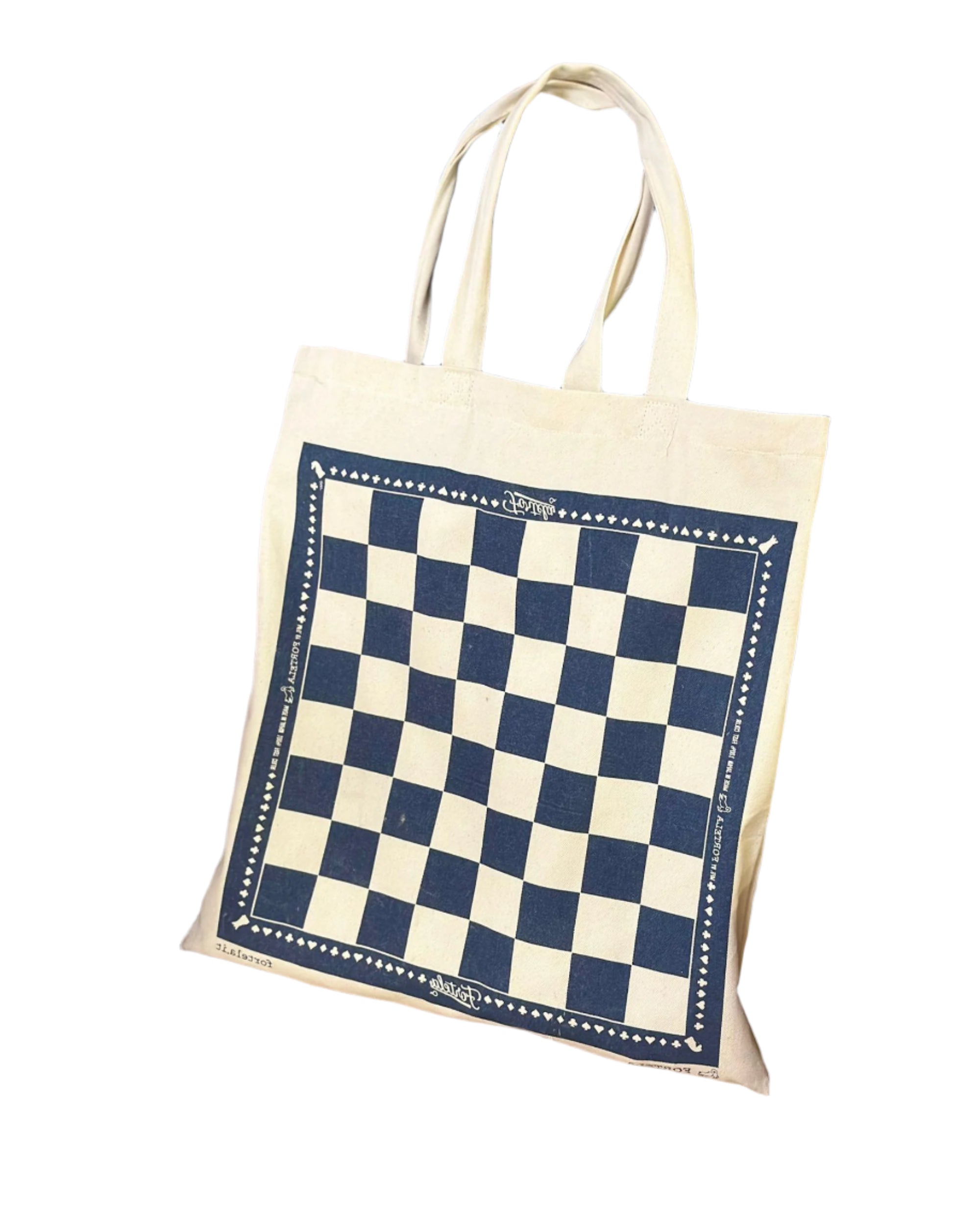 Zumabag Tote Bag In Cotone con Stampa Damier