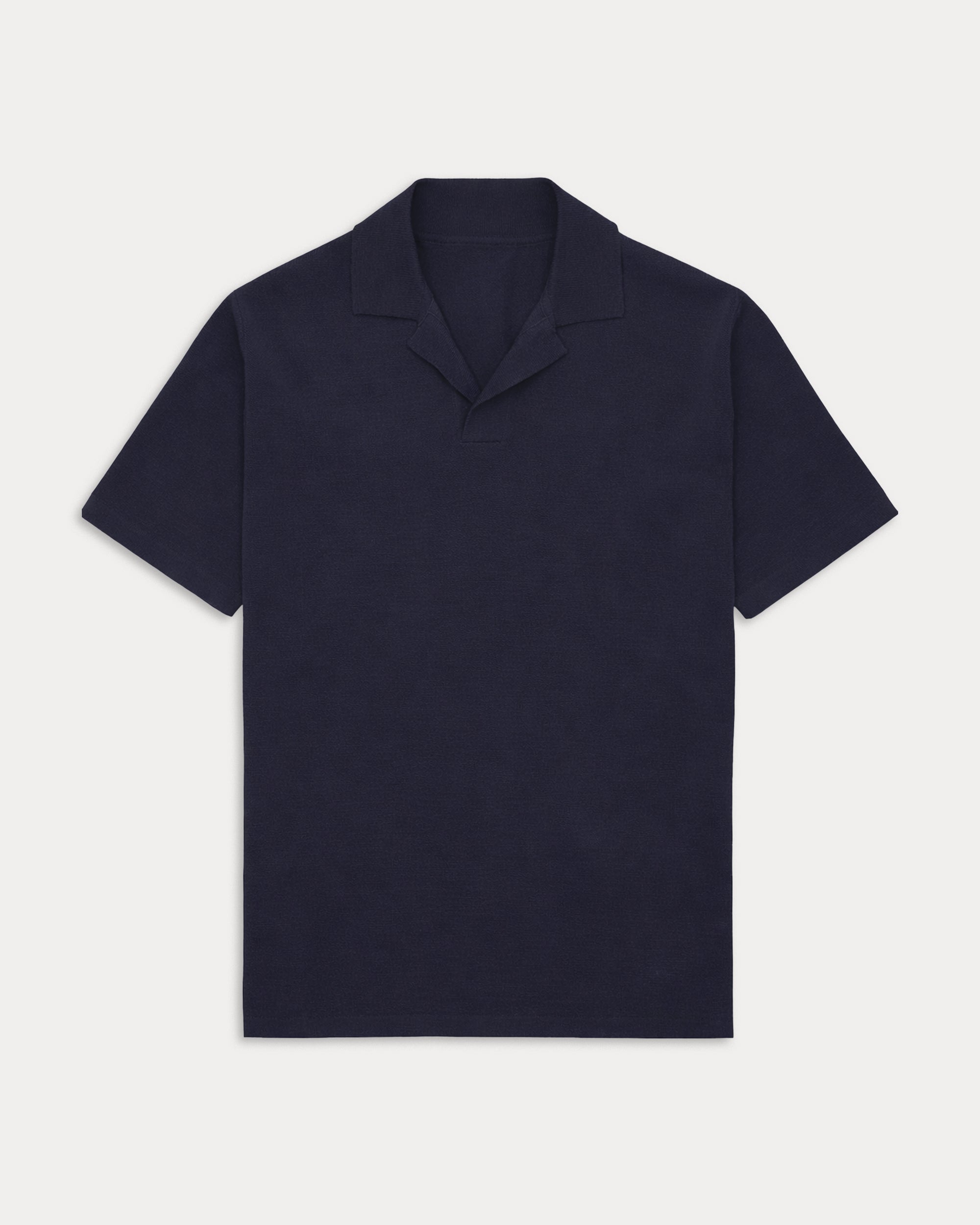 Adrien Cotton Knit V-Neck Polo