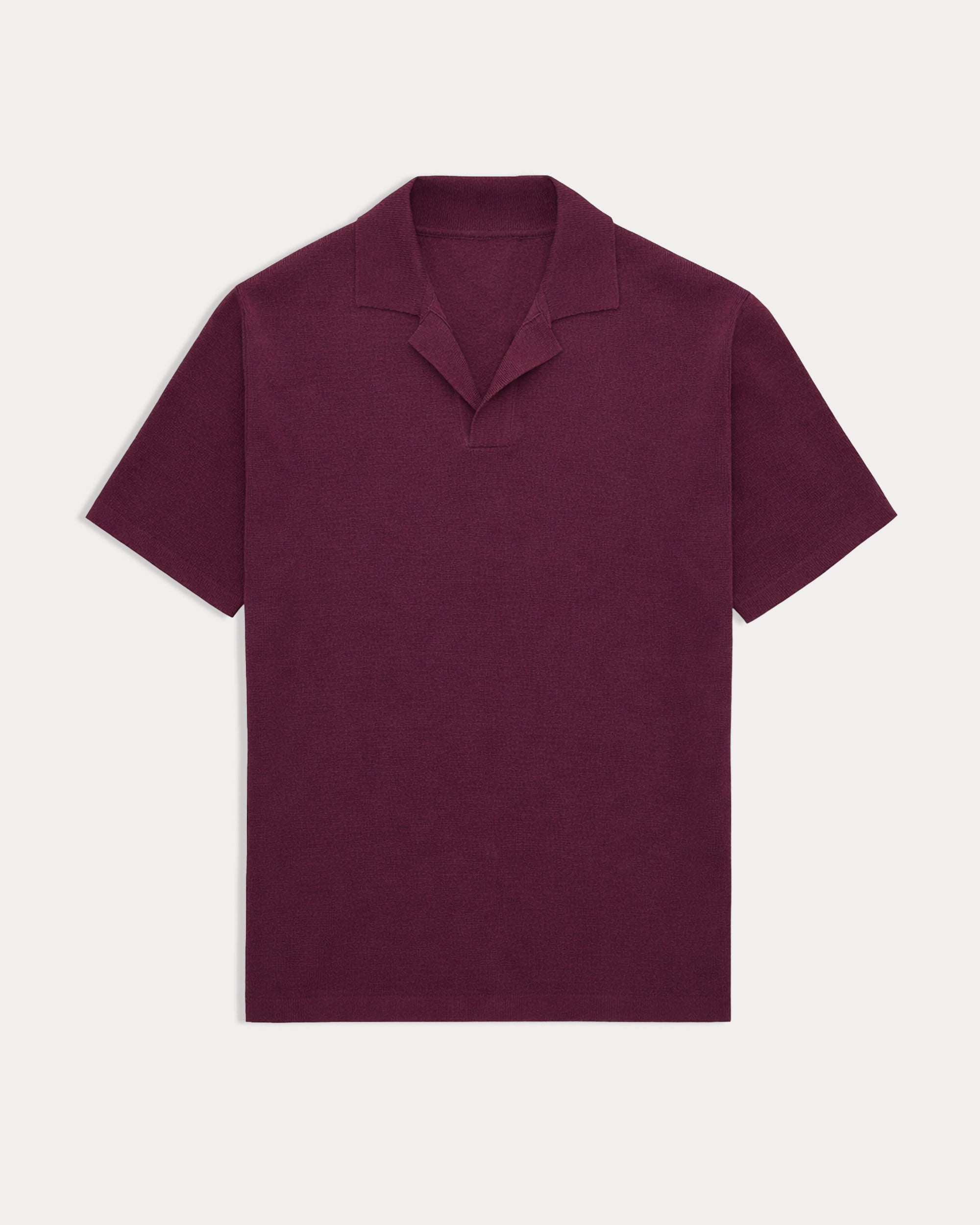 Adrien Cotton Knit V-Neck Polo