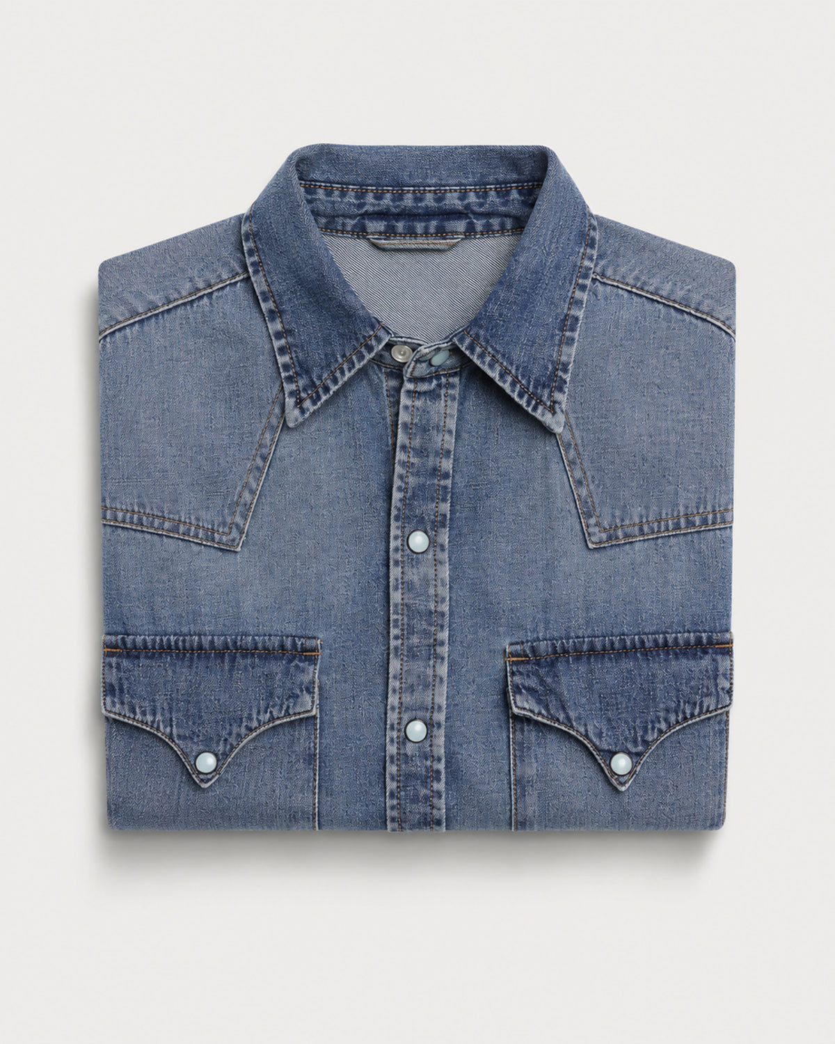 Alissa Abito Chemisier In Japan Denim Stone Wash