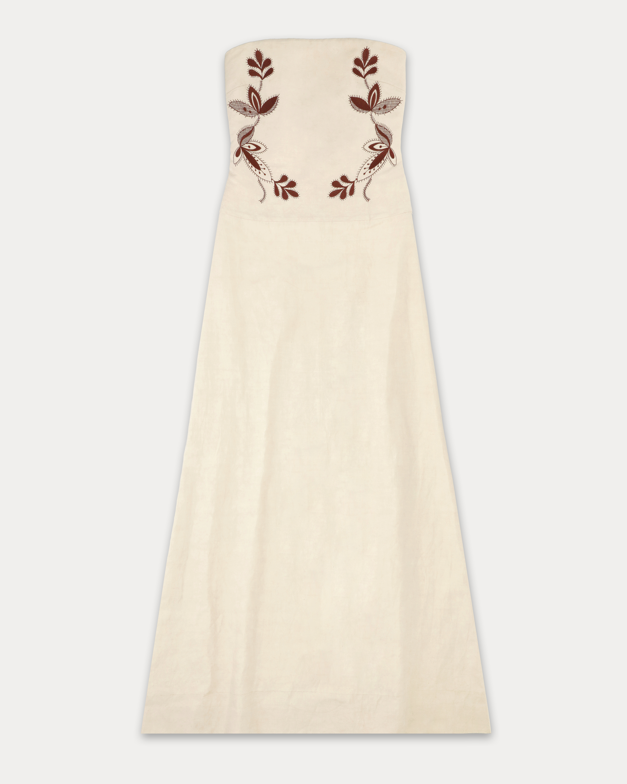 Anouk Abito In Lino Ricamato