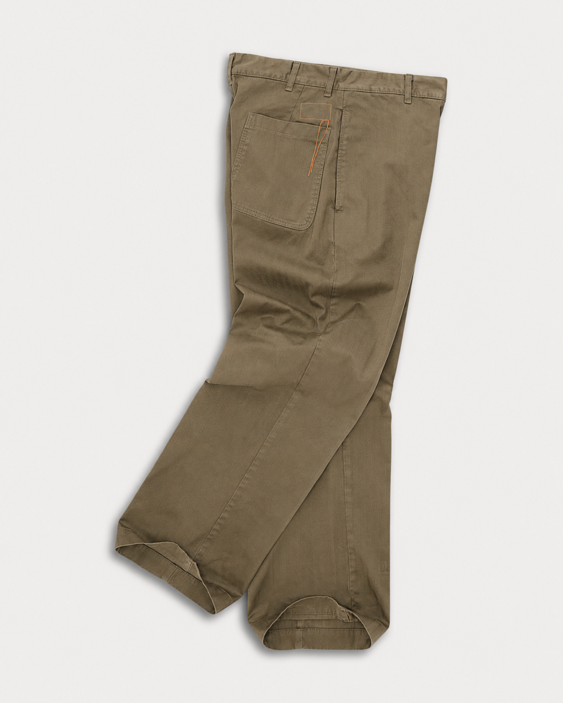 Silver Cotton Herringbone Trousers