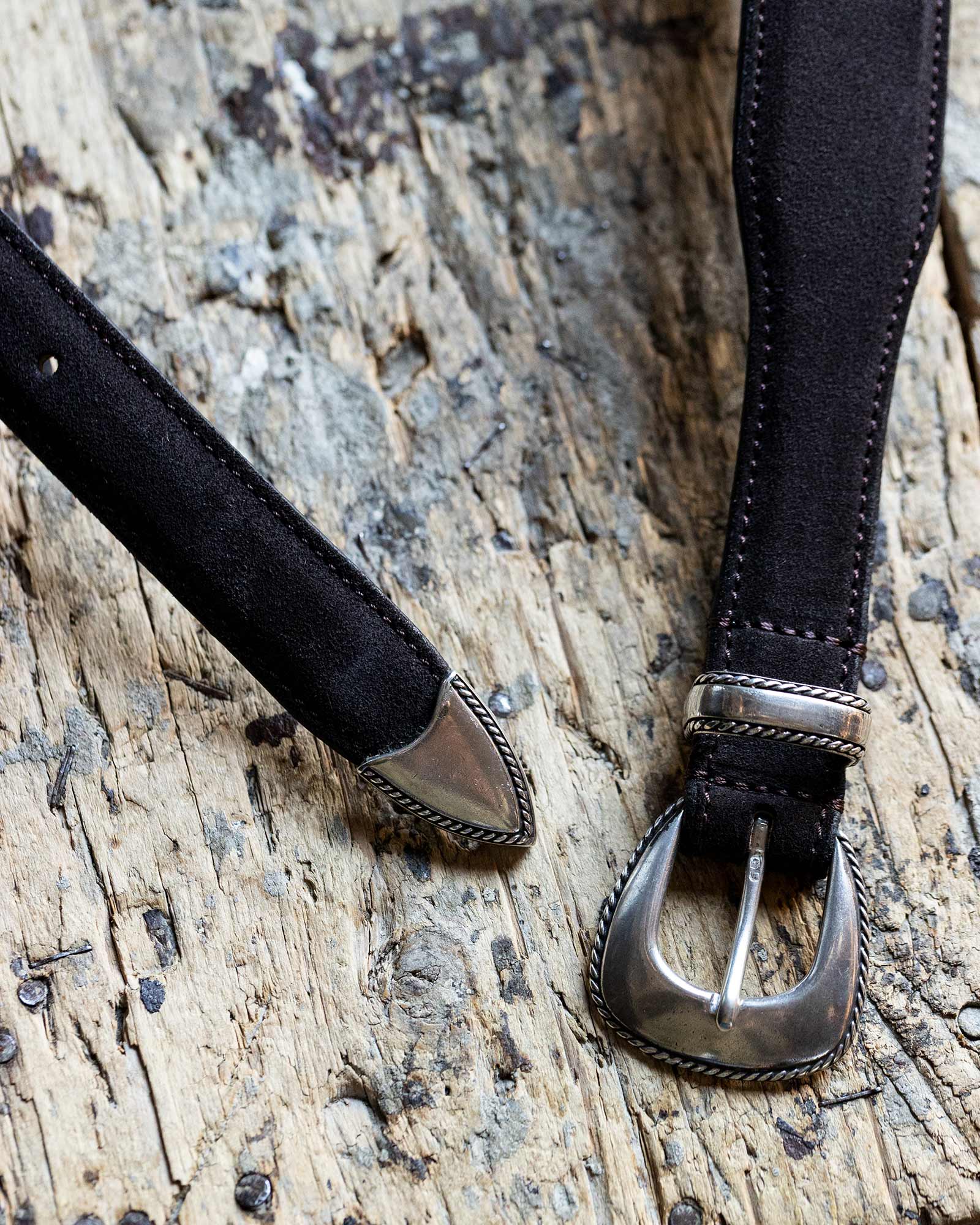 Arizona Silver and Suede Belt