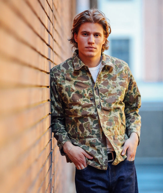 Frog Overshirt Camouflage In Cotone