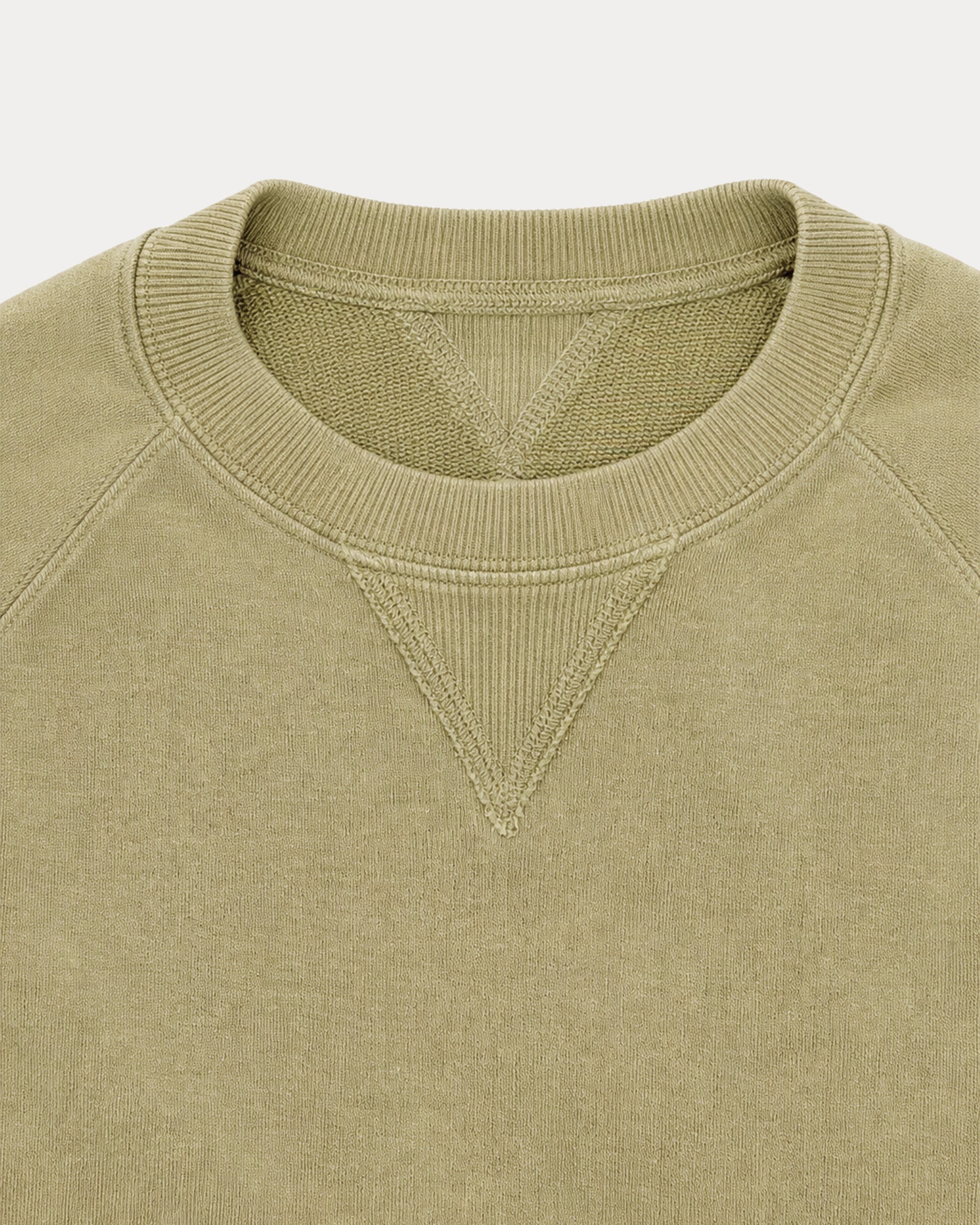 Harvard Crew Neck Brushed Jersey Sweatshirt with Raglan Sleeves