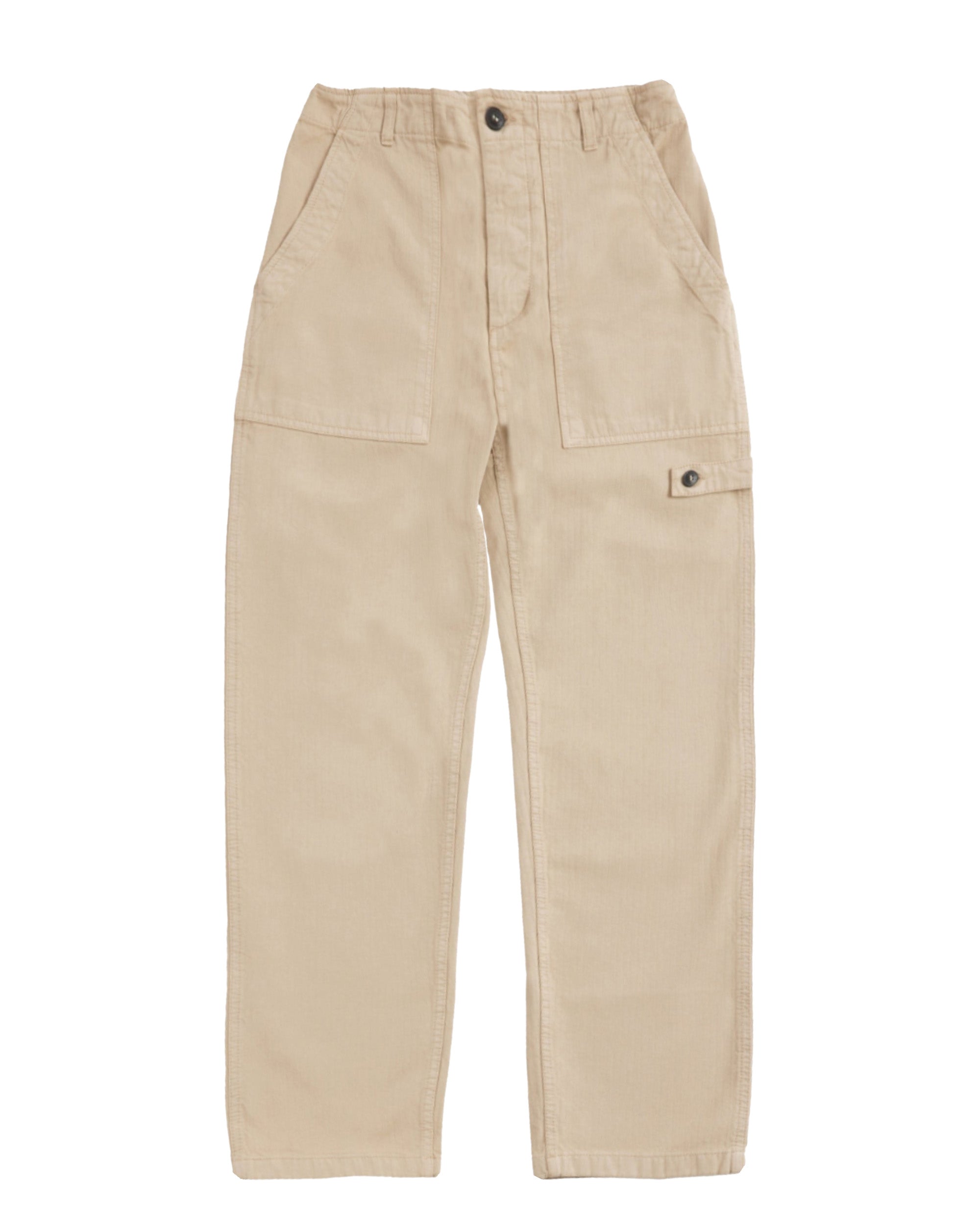 Jerryt Pantaloni Fatigue In Herringbone Di Cotone