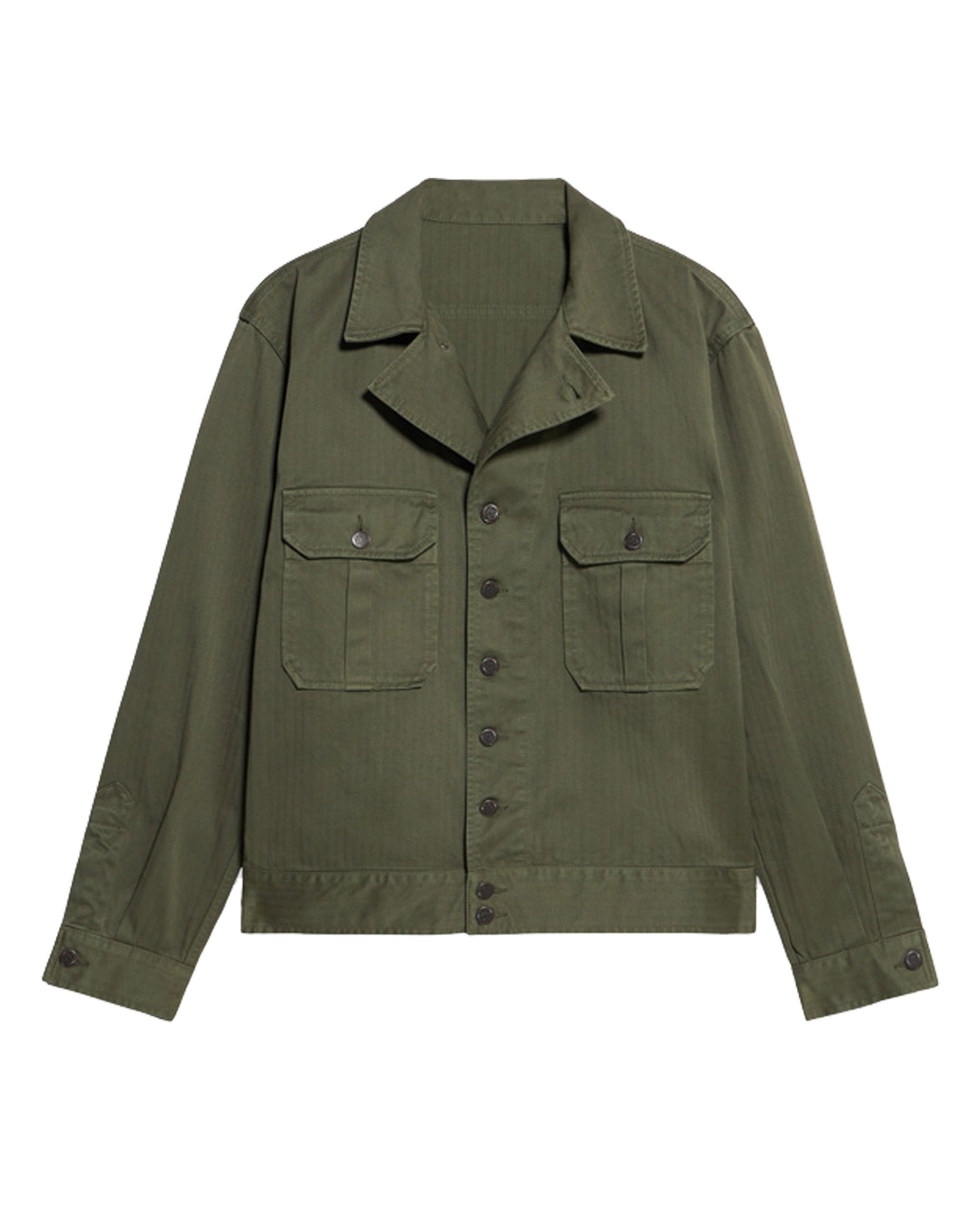 Khai Overshirt In Herringbone di Cotone