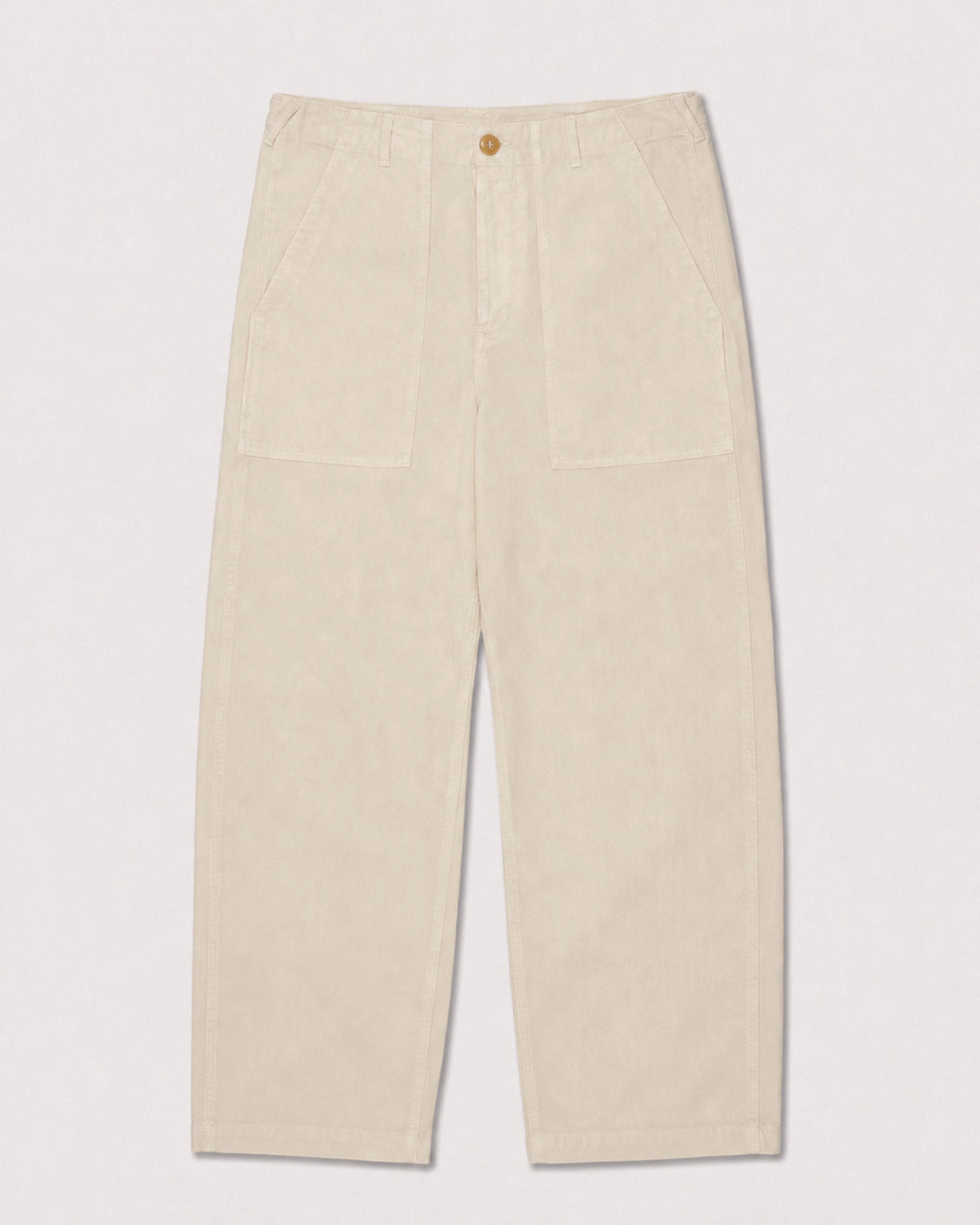 Laos Pantaloni Fatigue In Herringbone di Cotone