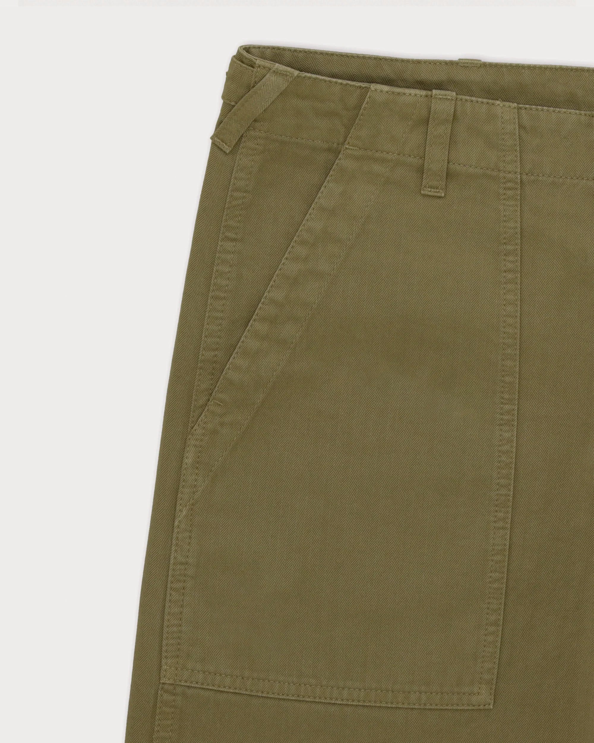 Laos Pantaloni Fatigue In Herringbone di Cotone