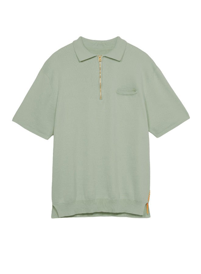 Laight Polo Manica Corta Zip 3/4