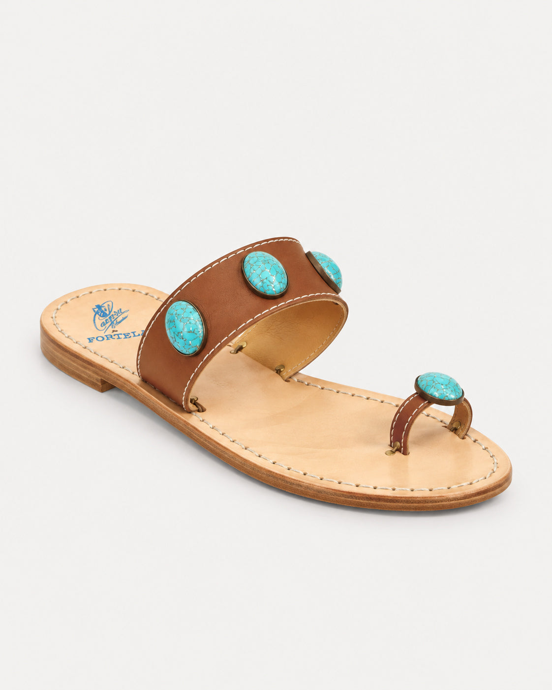 Veruska Sandals With Turquoise