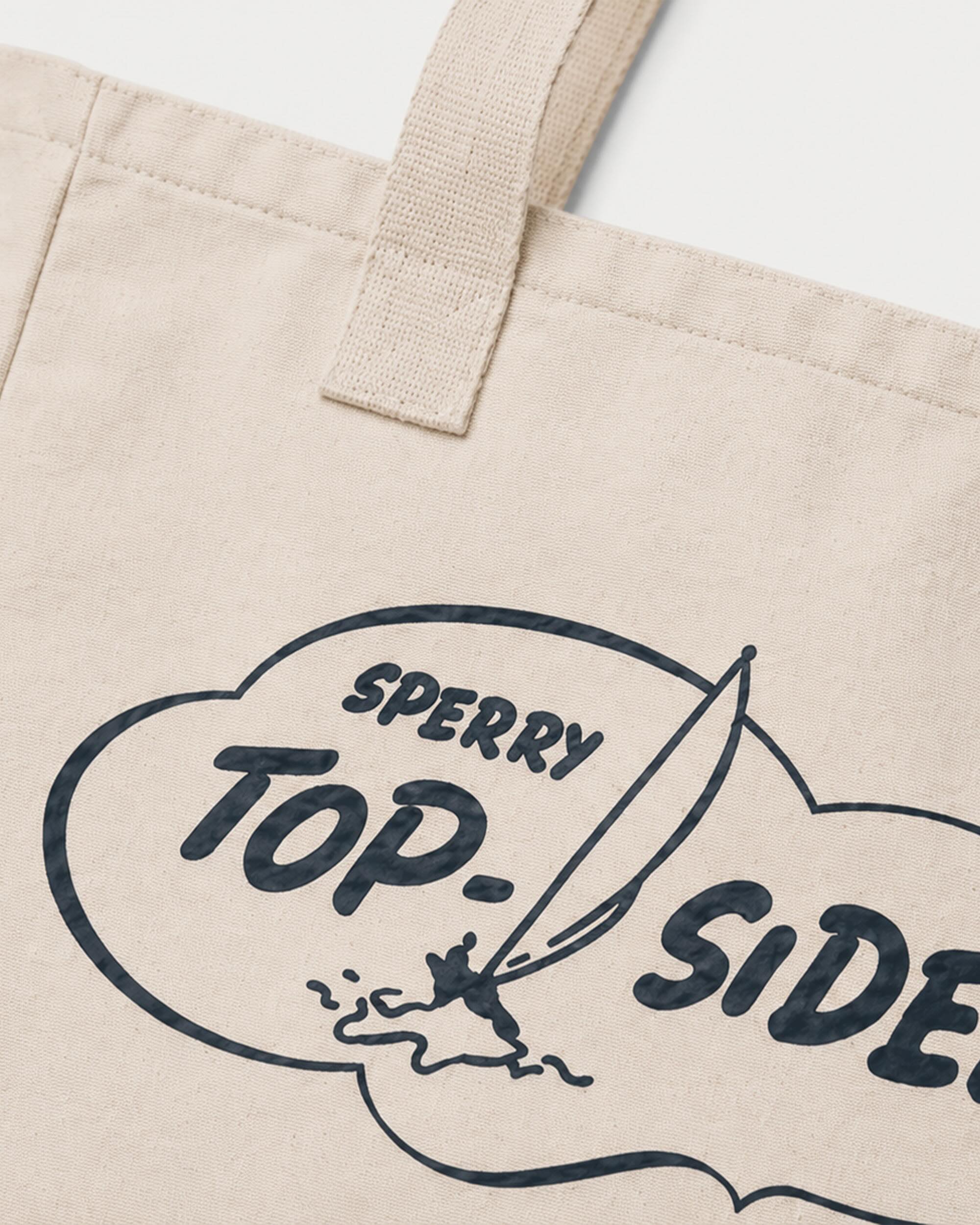 Sperry Cotton Tote Bag with Logo Print