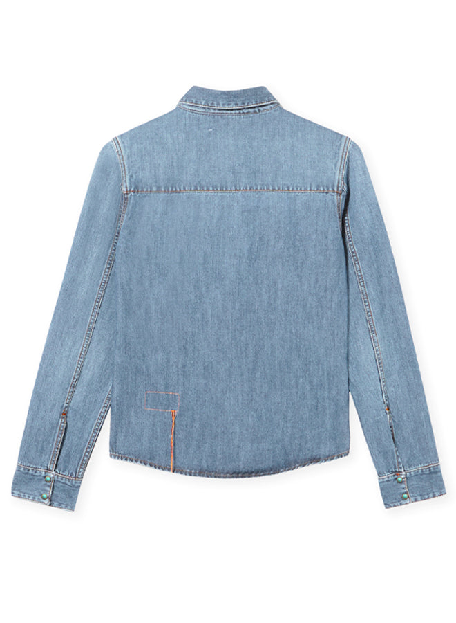 Brigitte Denim Shirt Slim Fit Bleach Wash