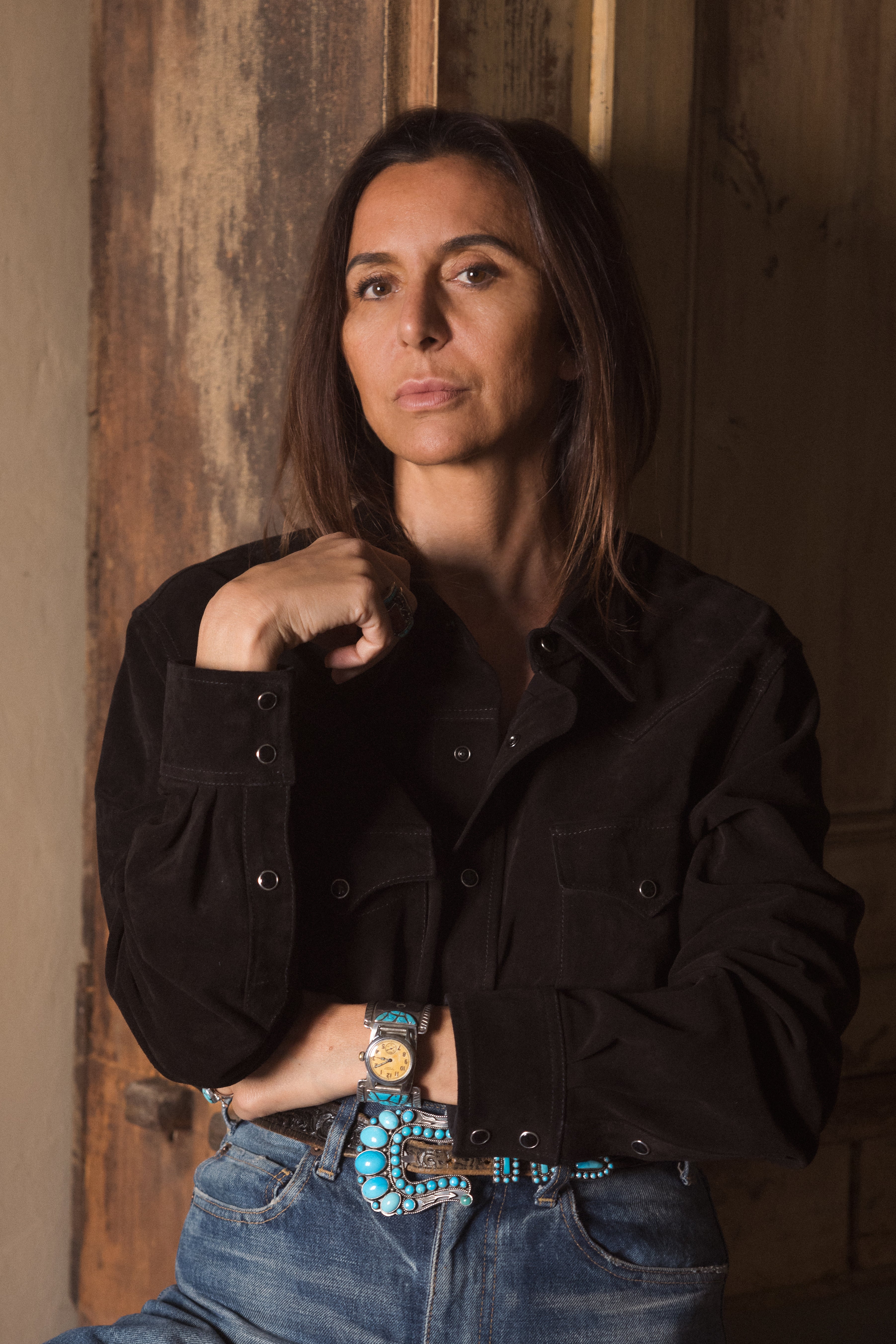 Linda Overshirt In Pelle Scamosciata