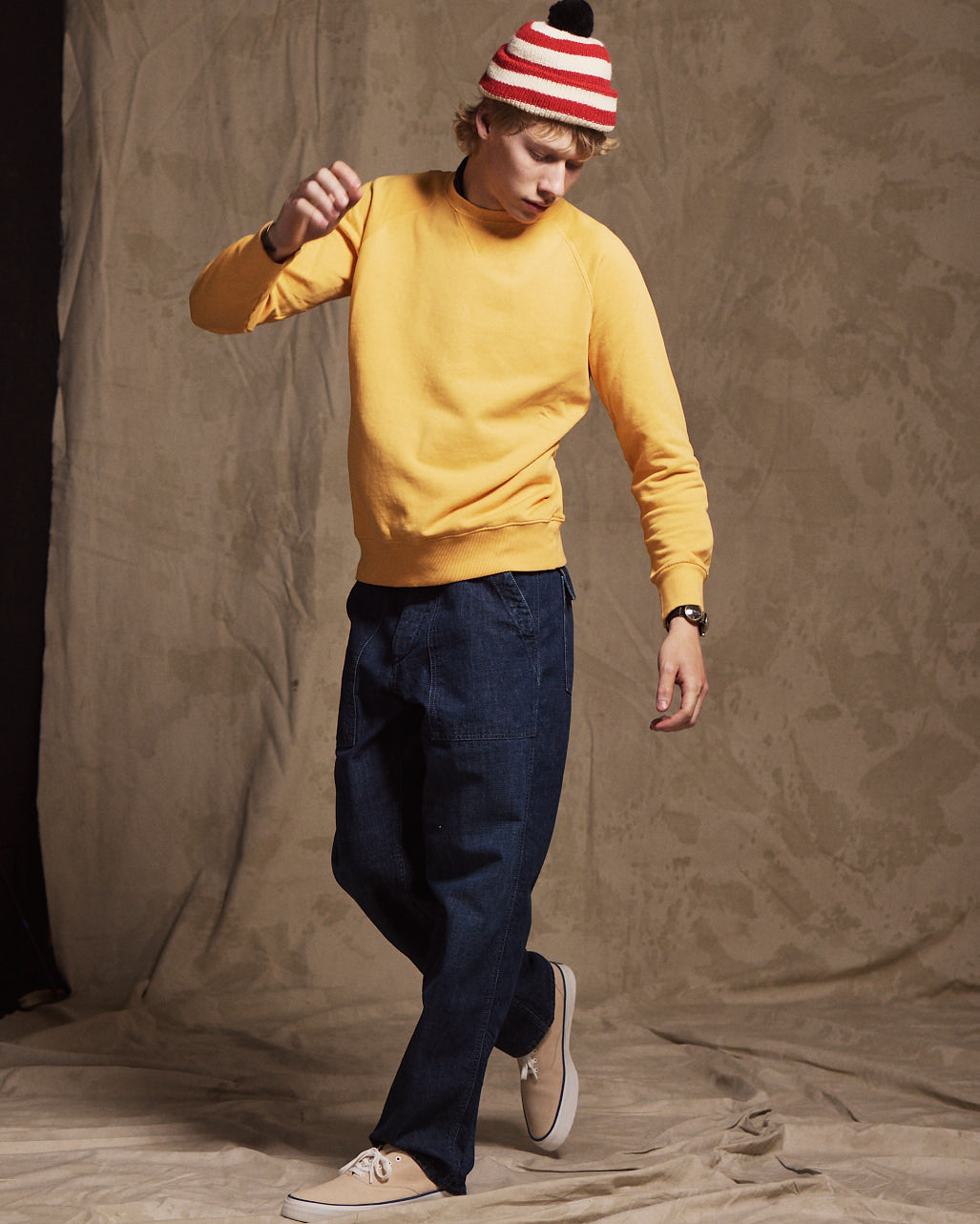 Harvard Felpa Girocollo in Jersey Felpato con taglio Raglan