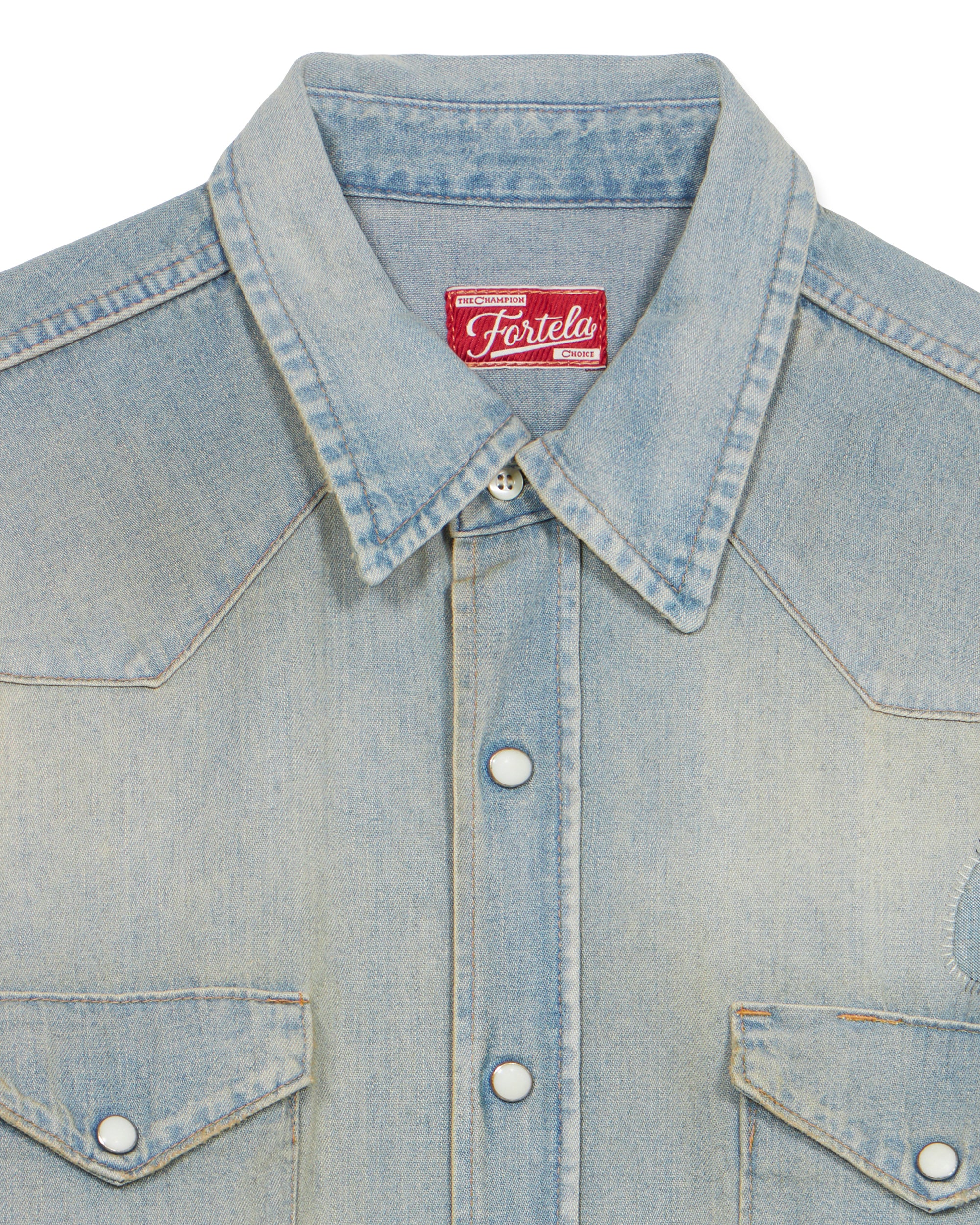 Jennyvint Camicia In Denim Custom Wash