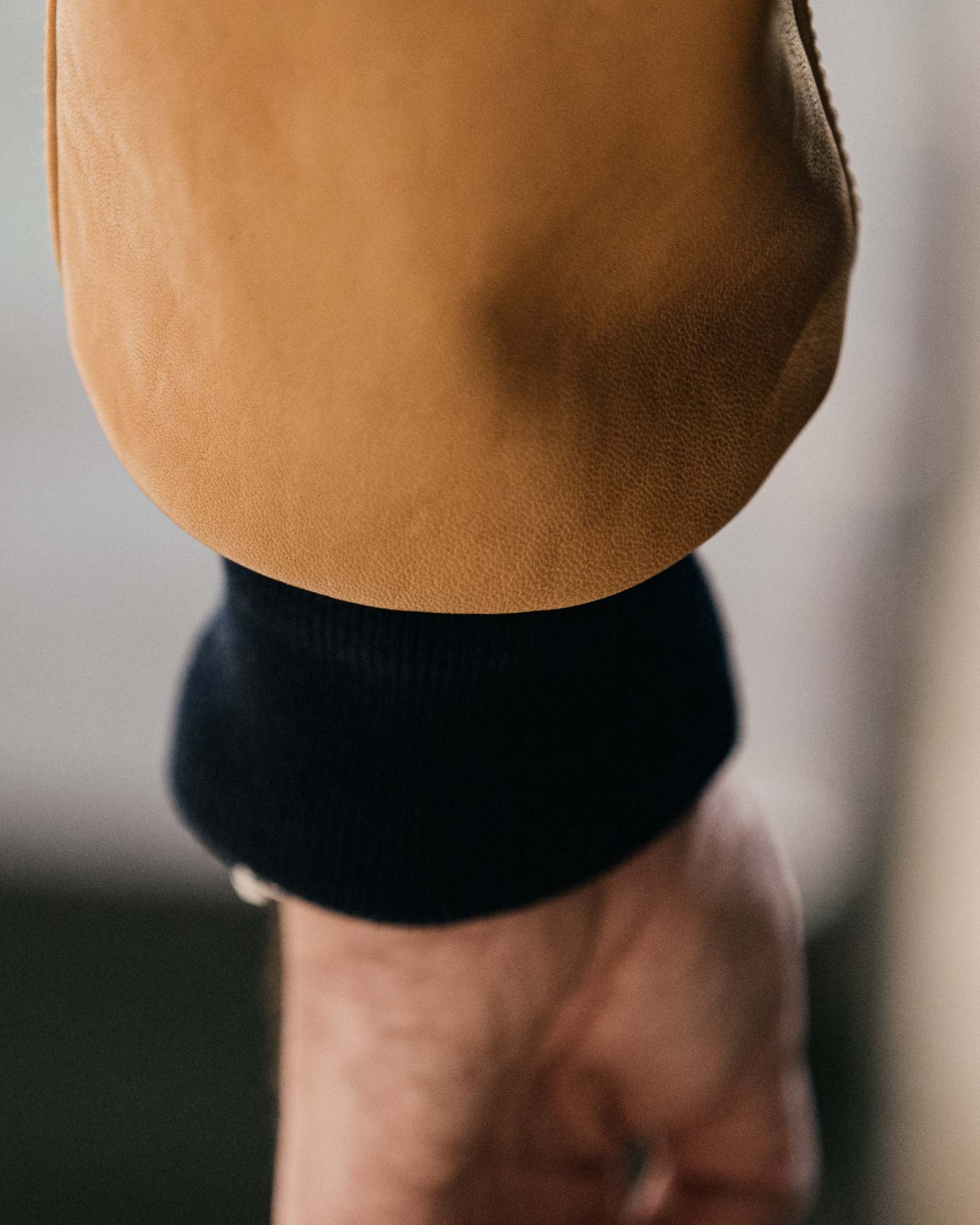 Boston Bomber Con Maniche In Pelle