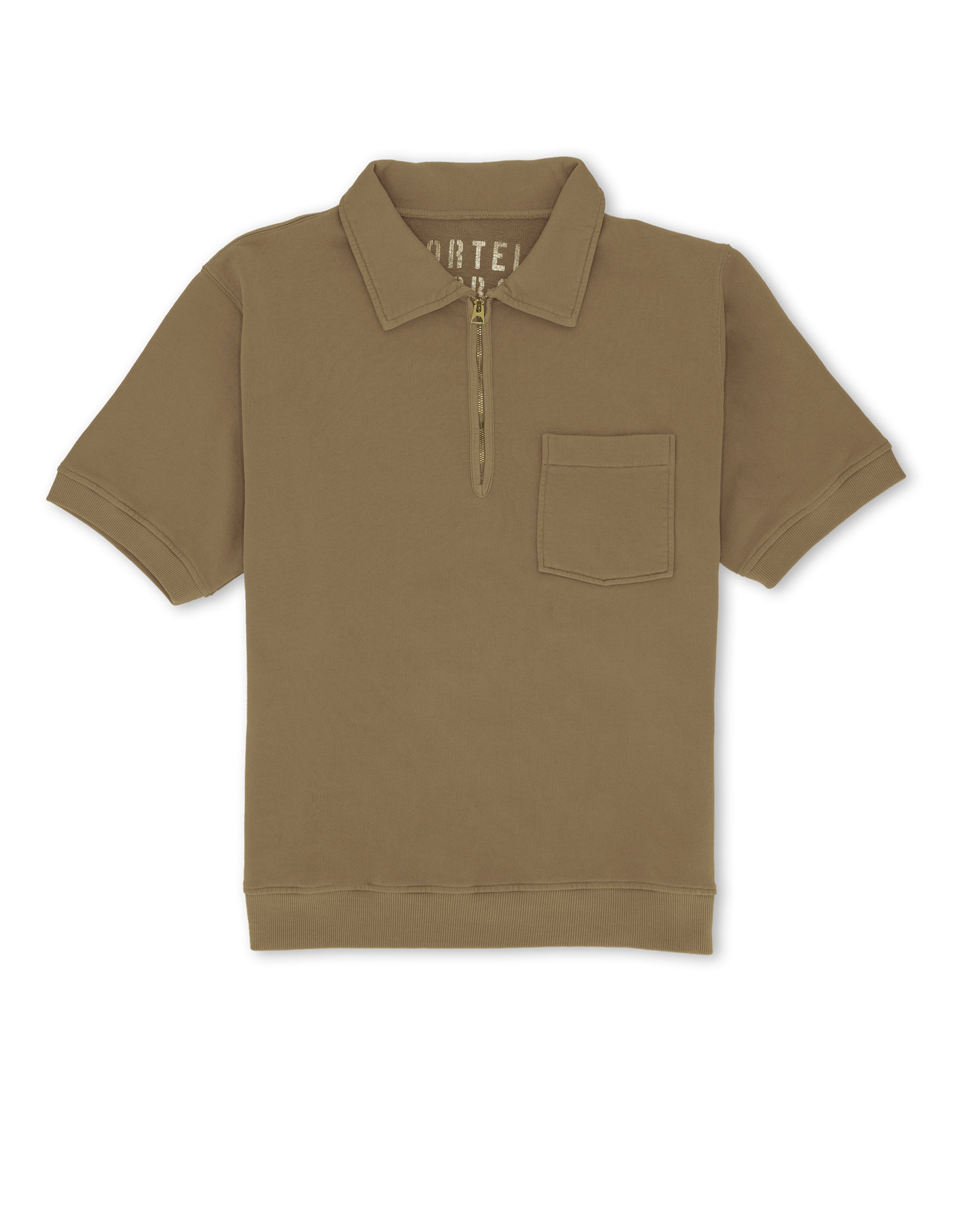 Yalepm Polo In Jersey Garzato Con Zip a Maniche Corte