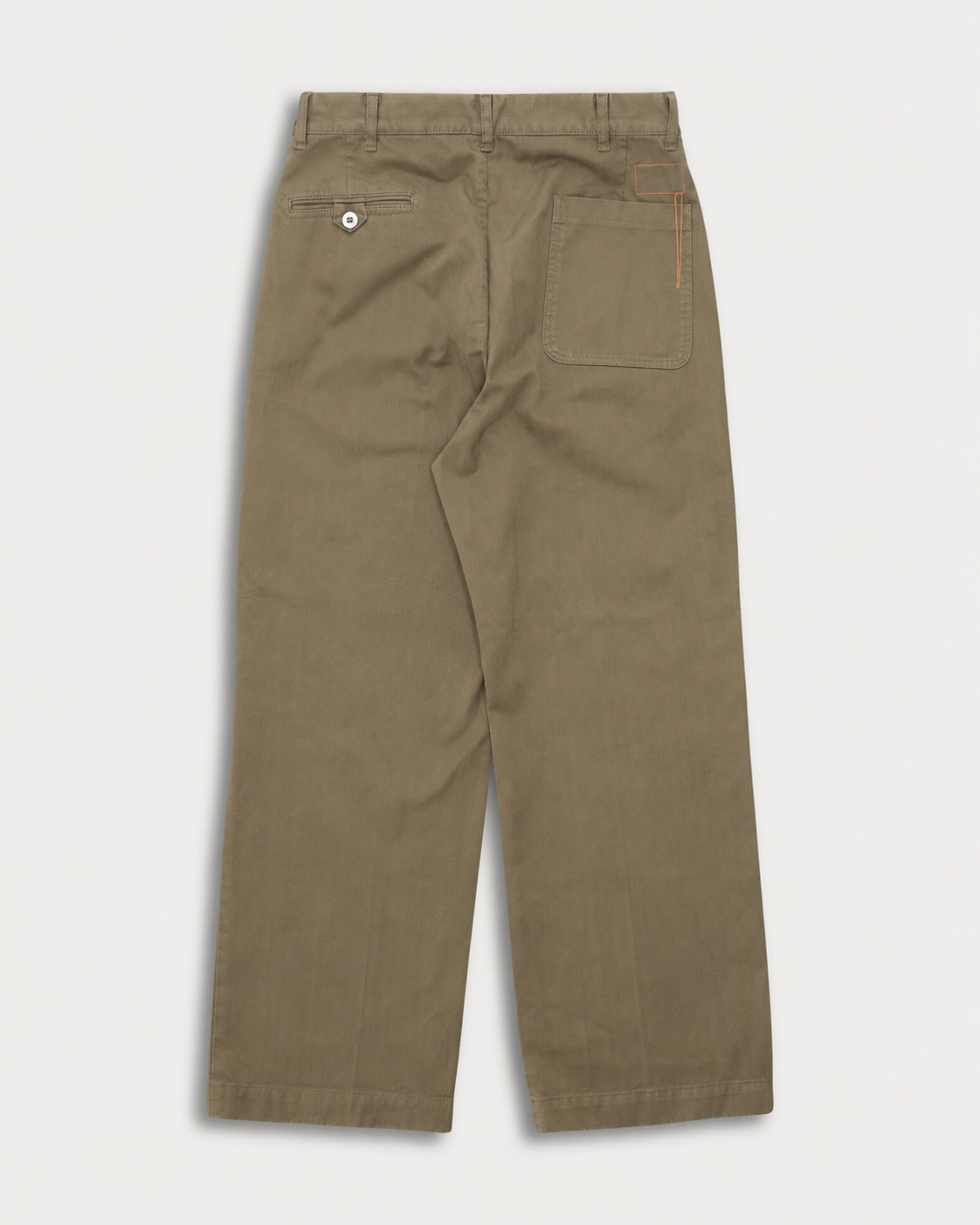 Silver Pantalone in Herringbone di Cotone
