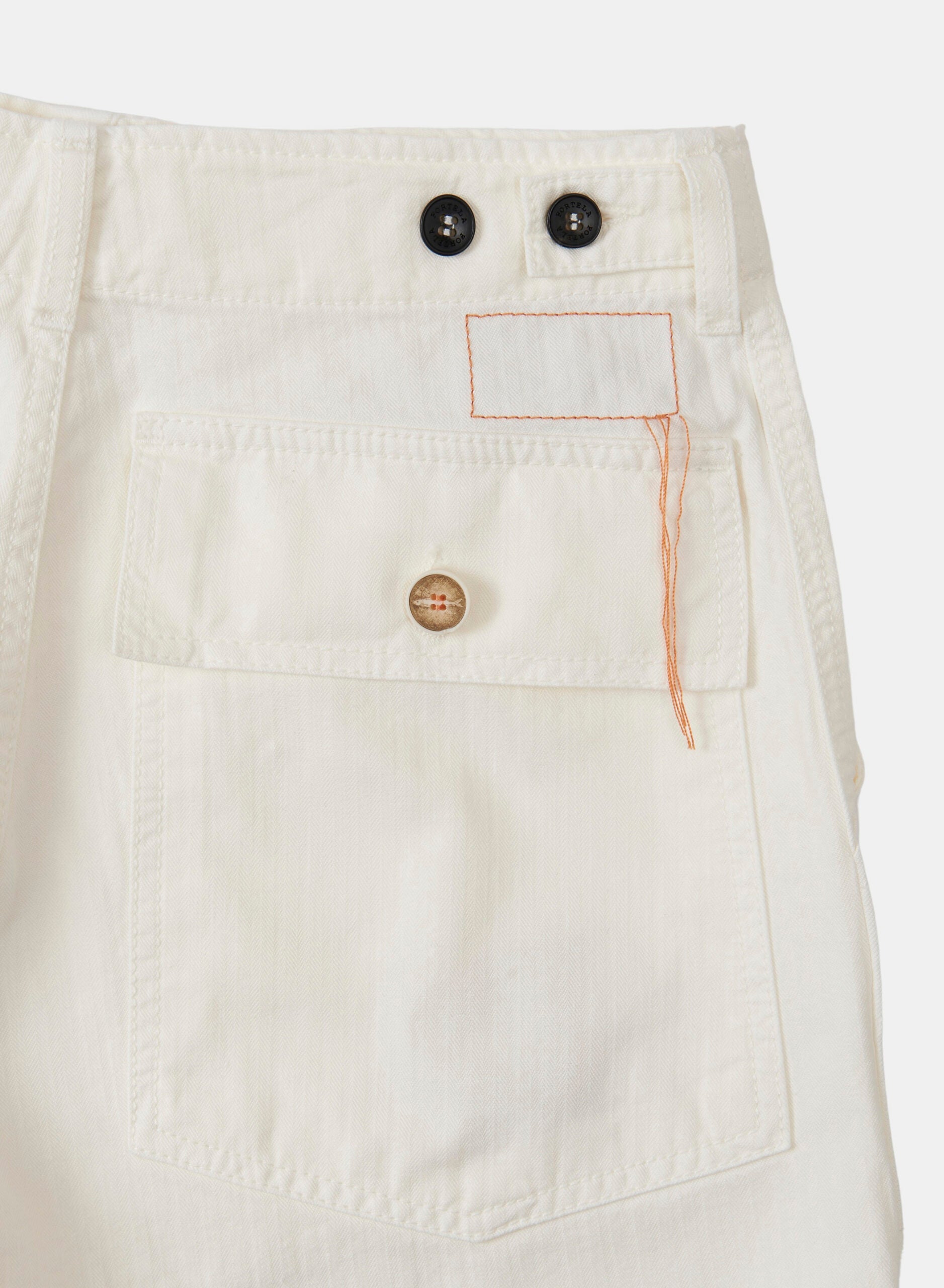 Jerryt Pantaloni Fatigue In Herringbone Di Cotone