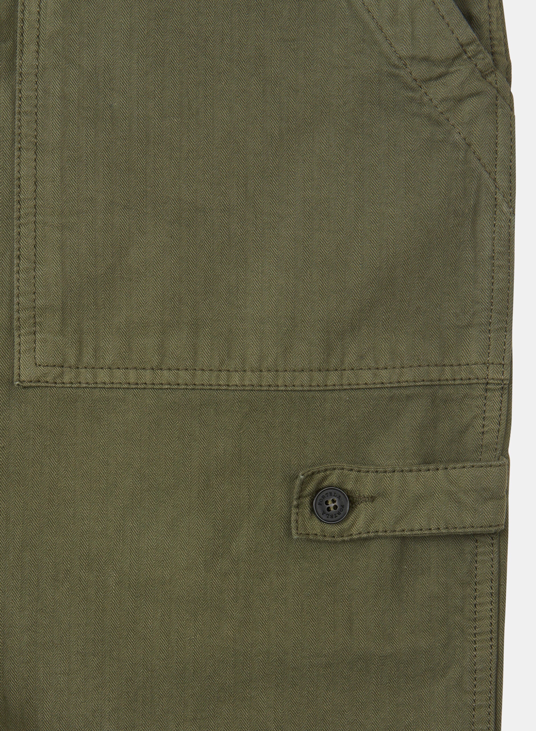 Jerryt Pantaloni Fatigue In Herringbone Di Cotone