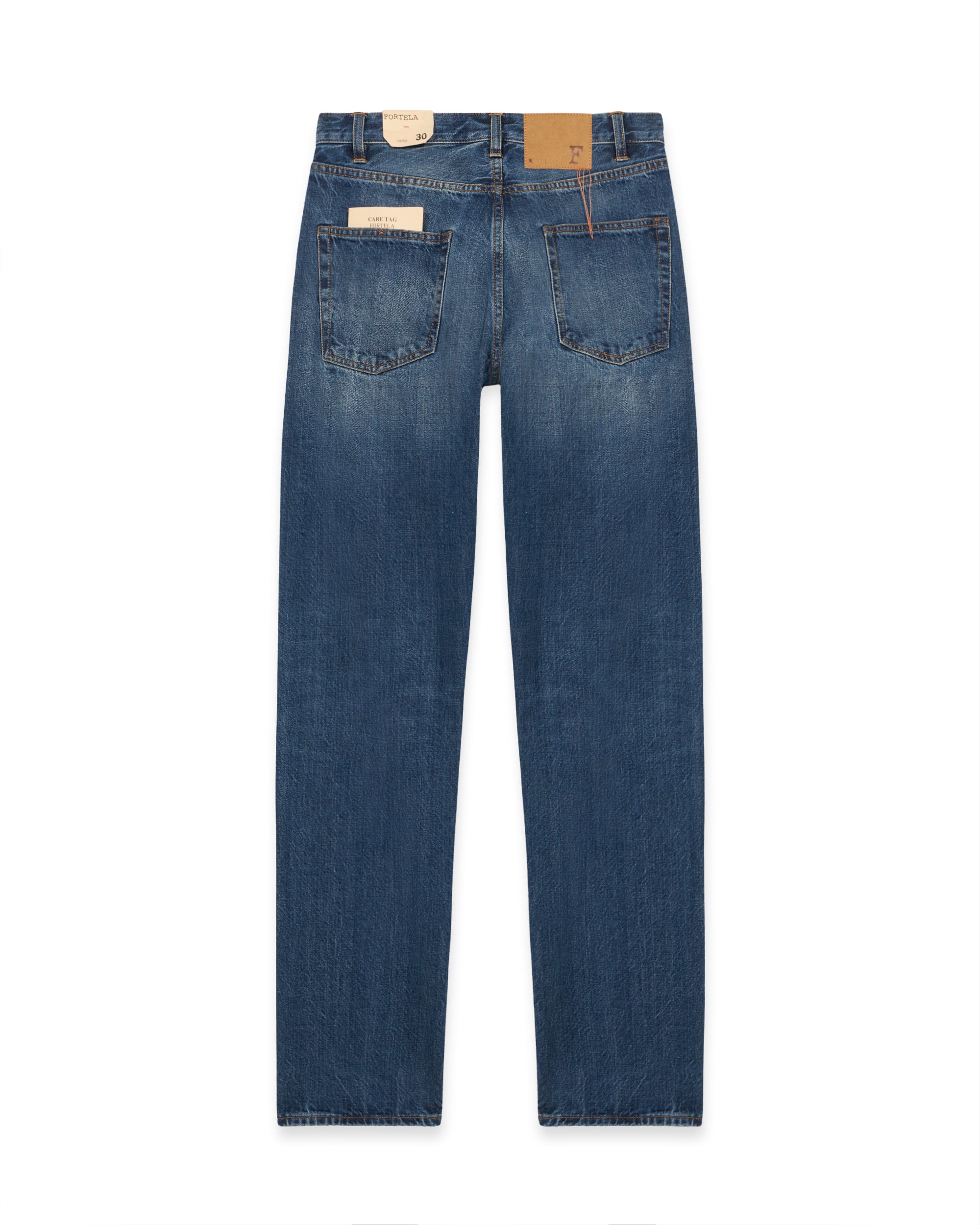 911 Superjohn Japan Denim Cimosato 5 Tasche a Vita Alta Stone Wash