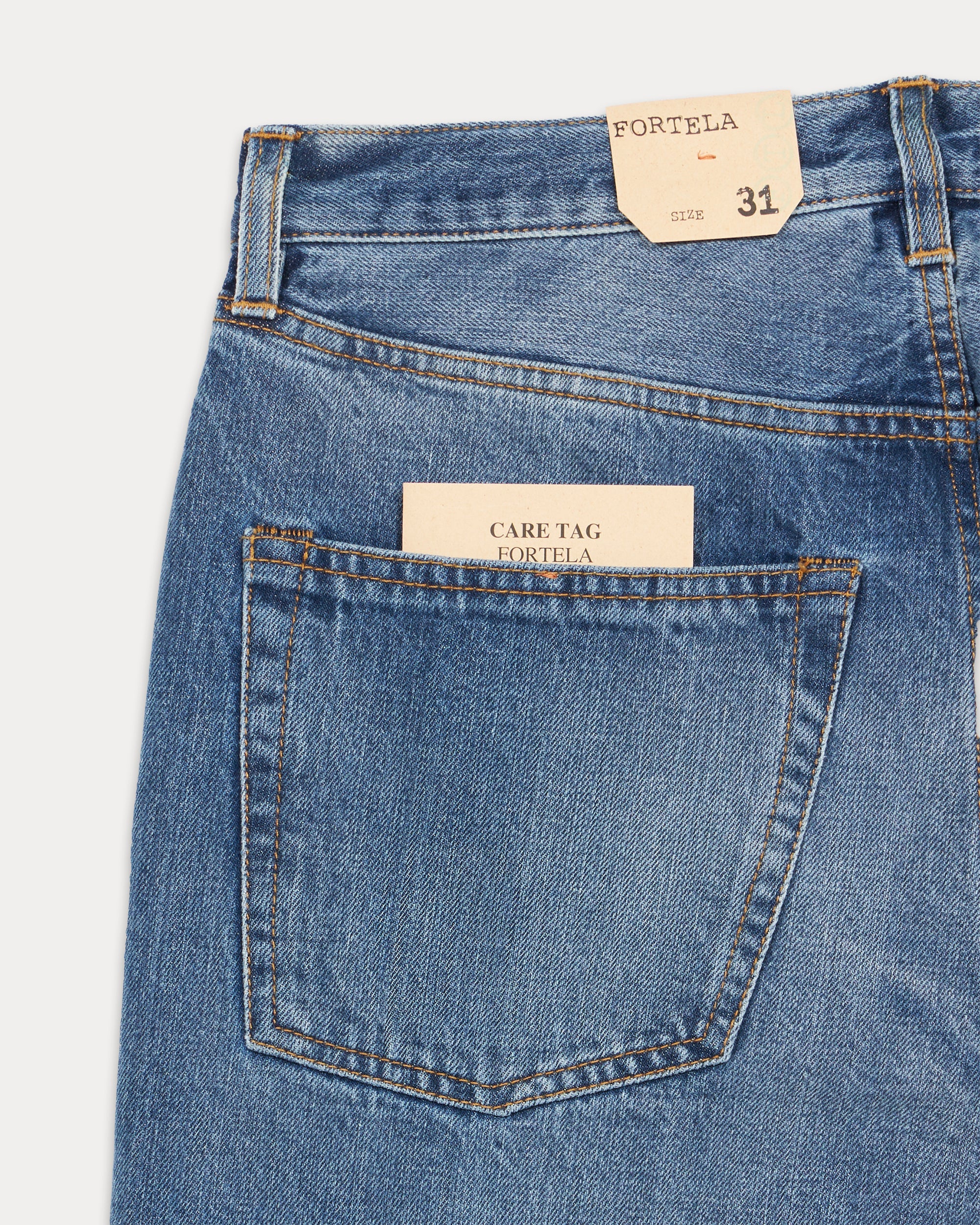 912 Johnd Japan Denim Cimosato 5 Tasche Regular Fit Stone Wash - L29''