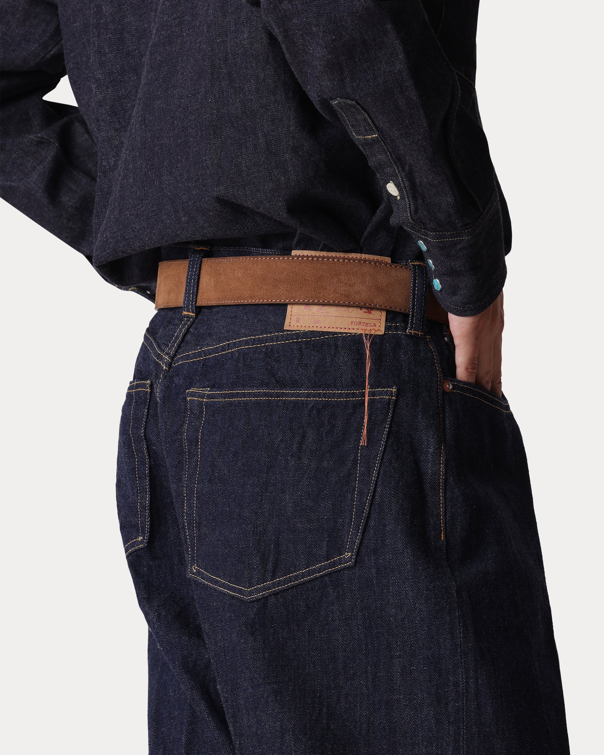 914 Leo Japan Denim Cimosato 5 Tasche Regular Fit Indigo Rinse - L29''