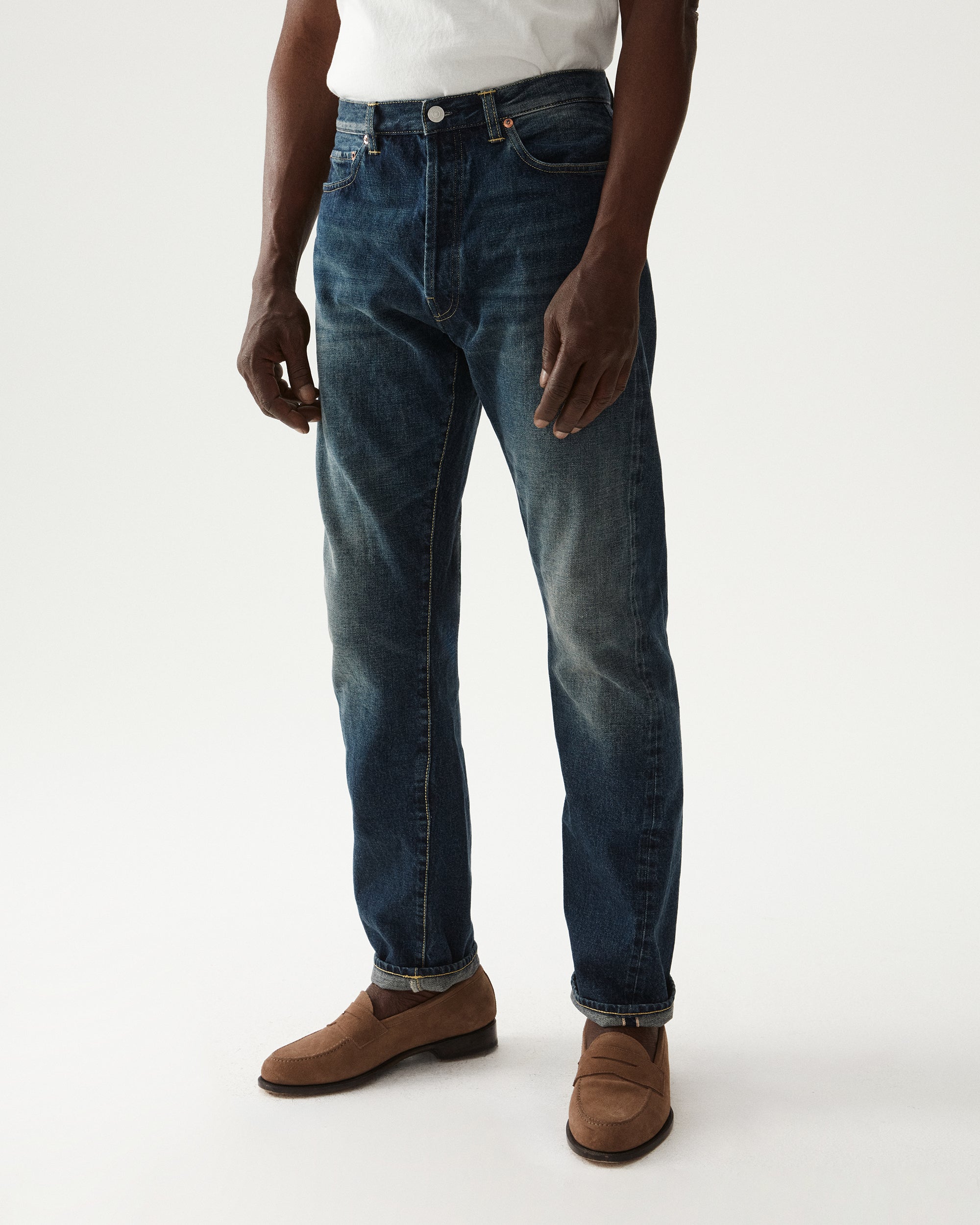 914 Sean Japan Denim 5 Pocket Regular Fit Stone Wash - L33''