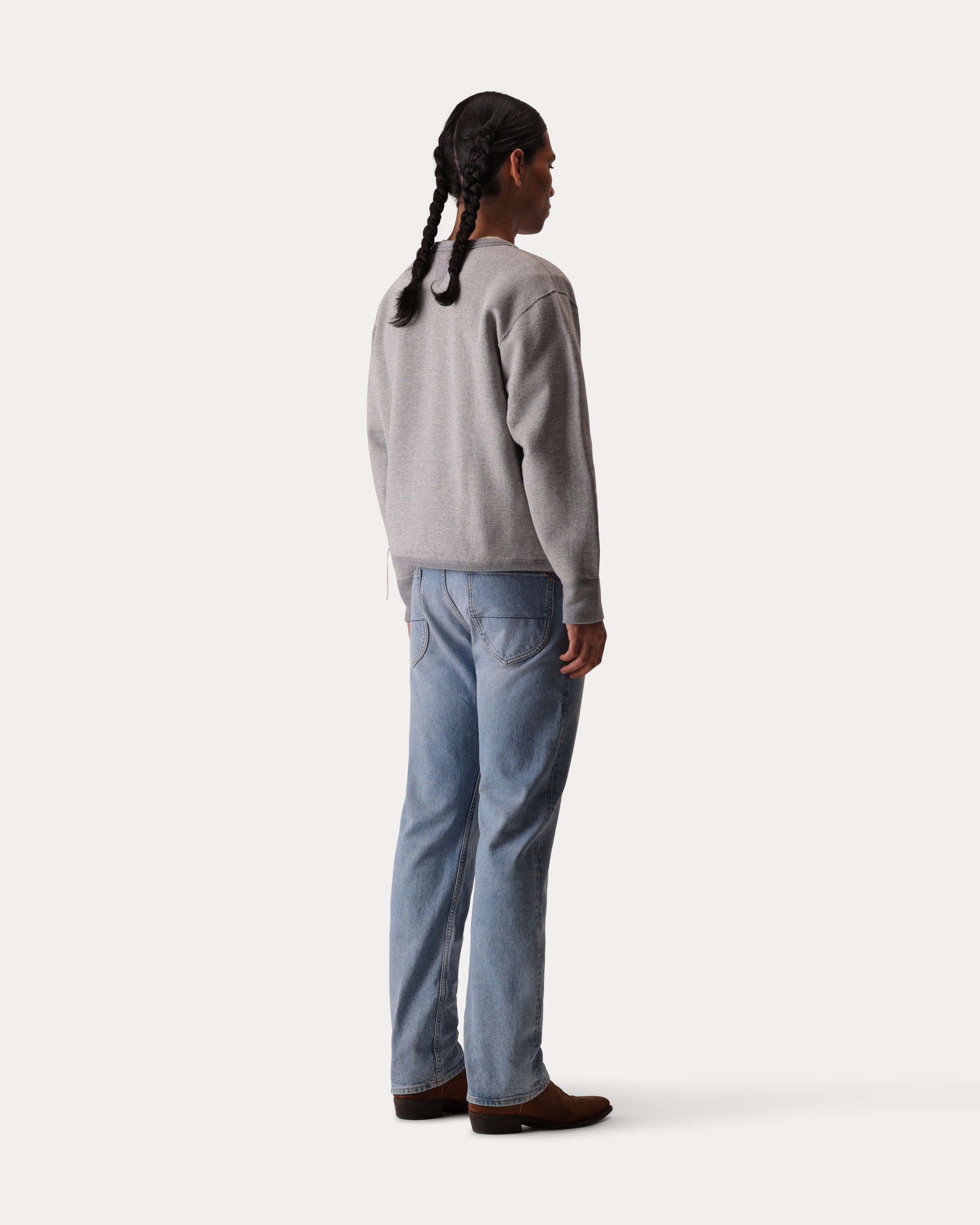 944 Jason Denim 5 Pocket High Waist Bleach Wash  - L33''