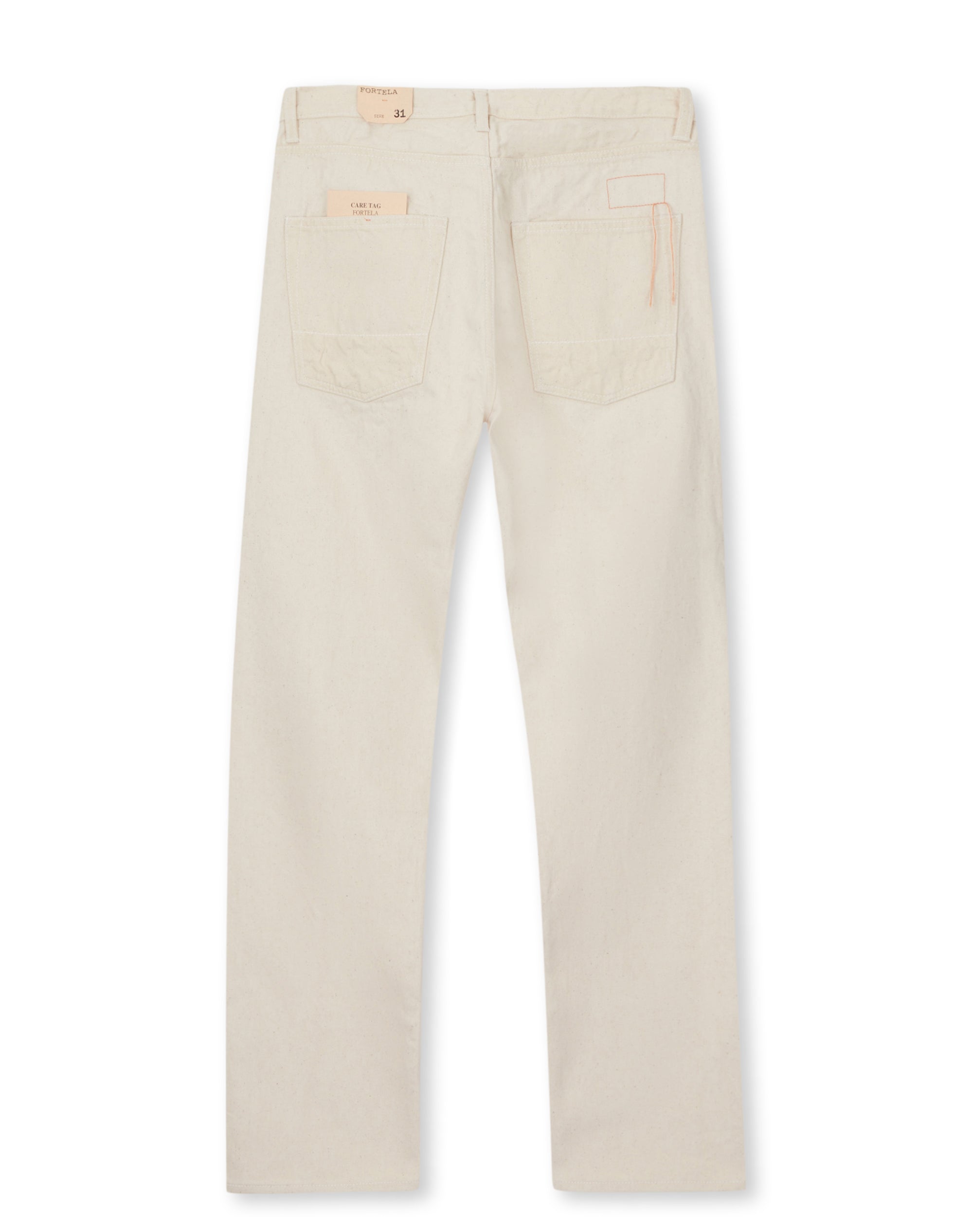 965 John Japan Denim Cimosato 5 Tasche Regular Fit Ecru'