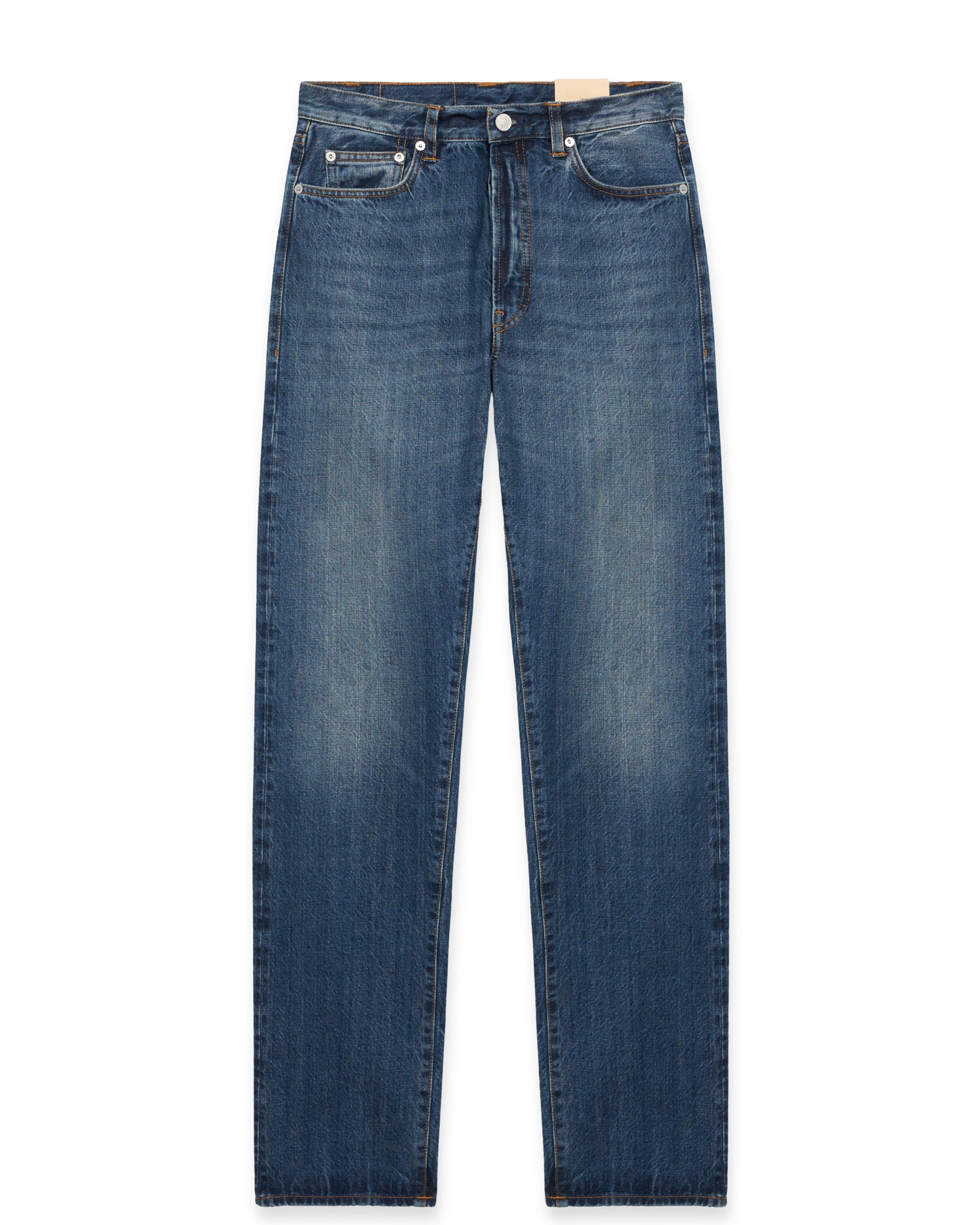 911 Superjohn Japan Denim Cimosato 5 Tasche a Vita Alta Stone Wash