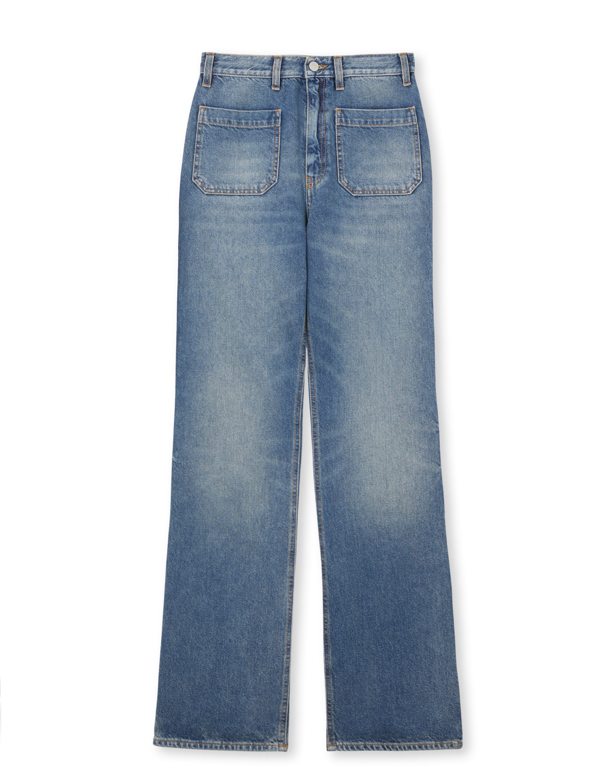 Jane Pantaloni Bootcut In Denim Stone Wash