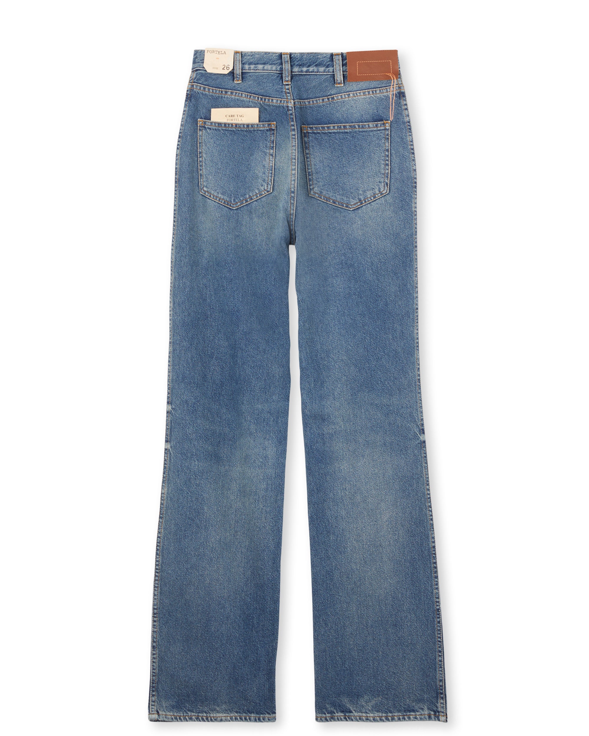 Jane Pantaloni Bootcut In Denim Stone Wash