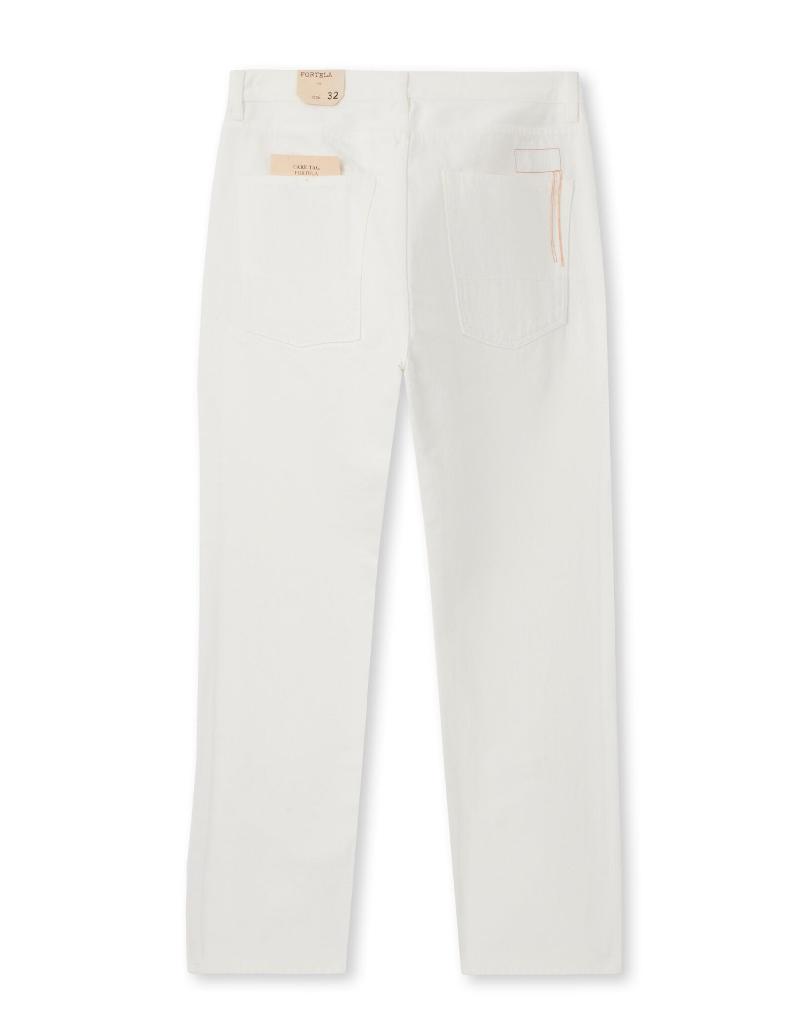 965 John Japan Denim Cimosato Tasche Regular Fit White