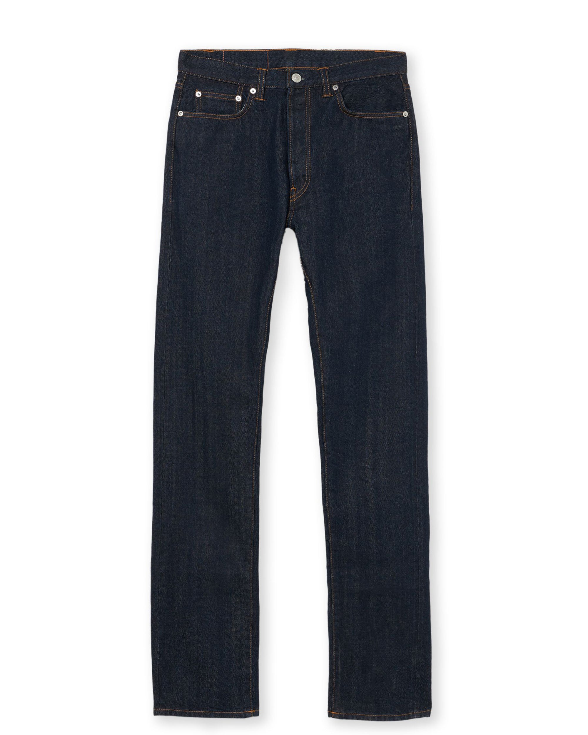 911 Superjohn Japan Denim Cimosato 5 Tasche a Vita Alta Indigo Rinse