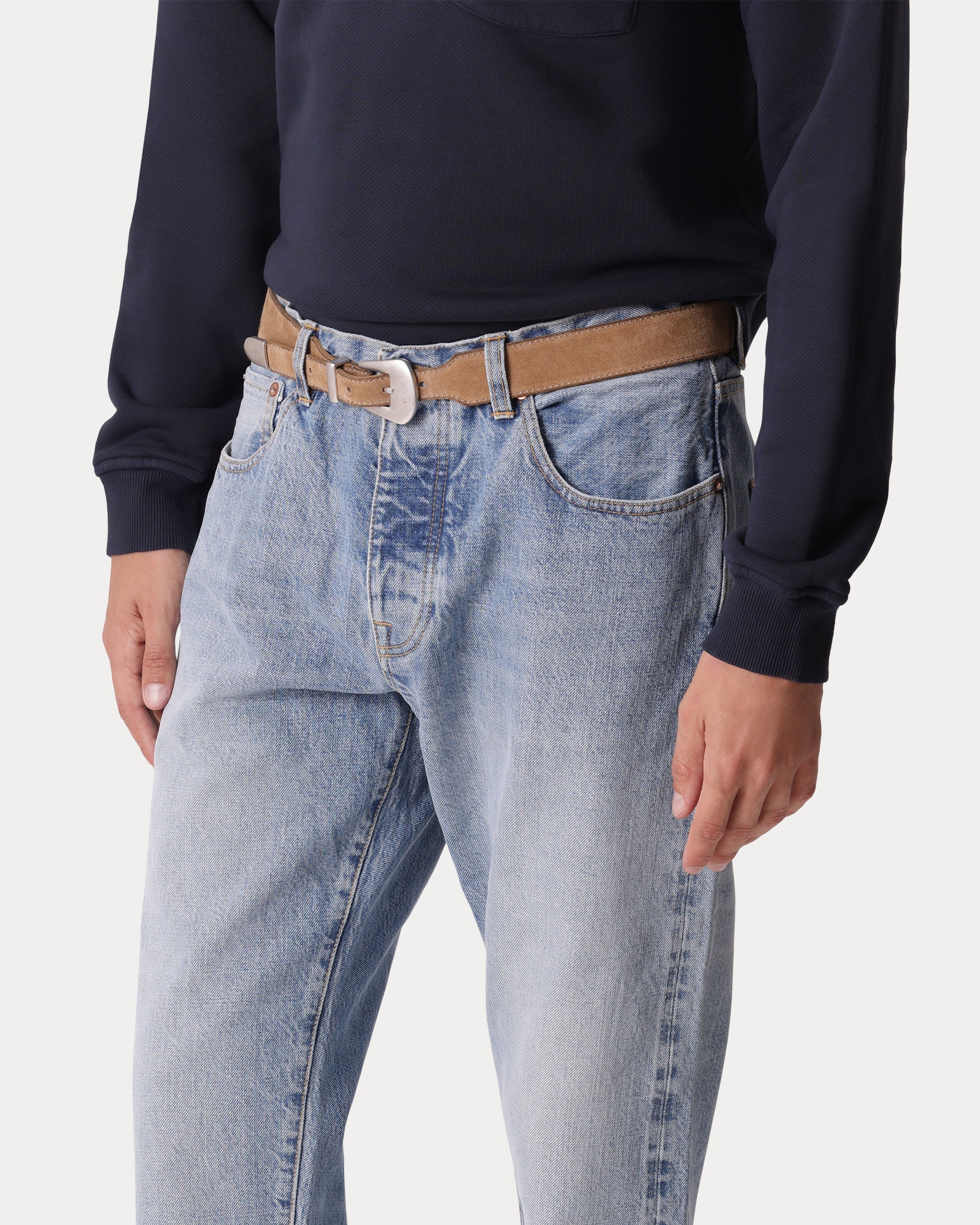 965 John Japan Denim Cimosato 5-Pocket Regular Fit Bleach Wash - L29''