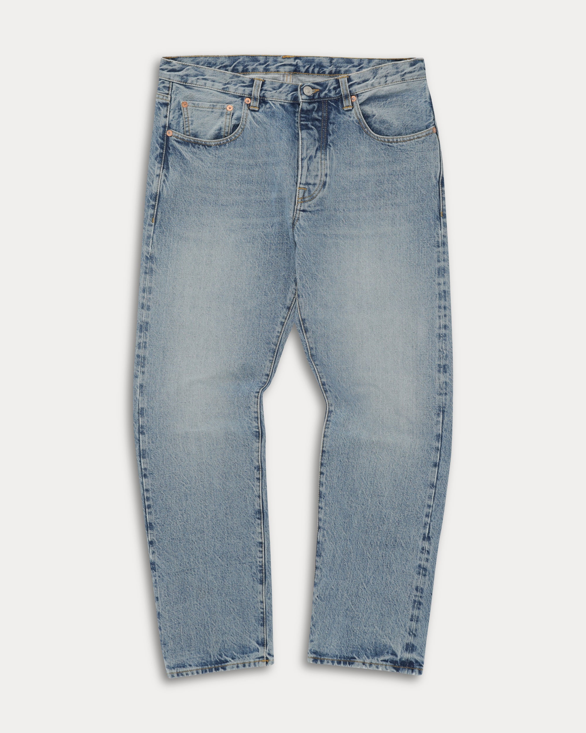 965 John Japan Denim Cimosato 5 Tasche Regular Fit Bleach Wash - L33''