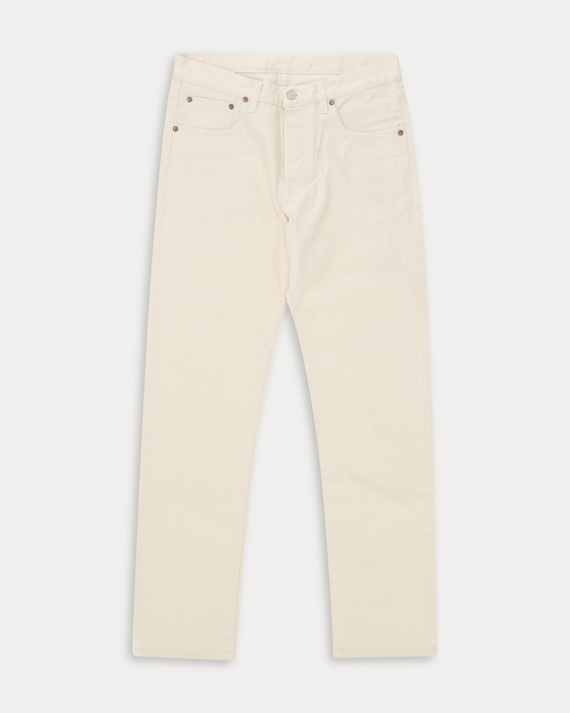 965 John Japan Denim Cimosato 5 Tasche Regular Fit Ecrù - L33''