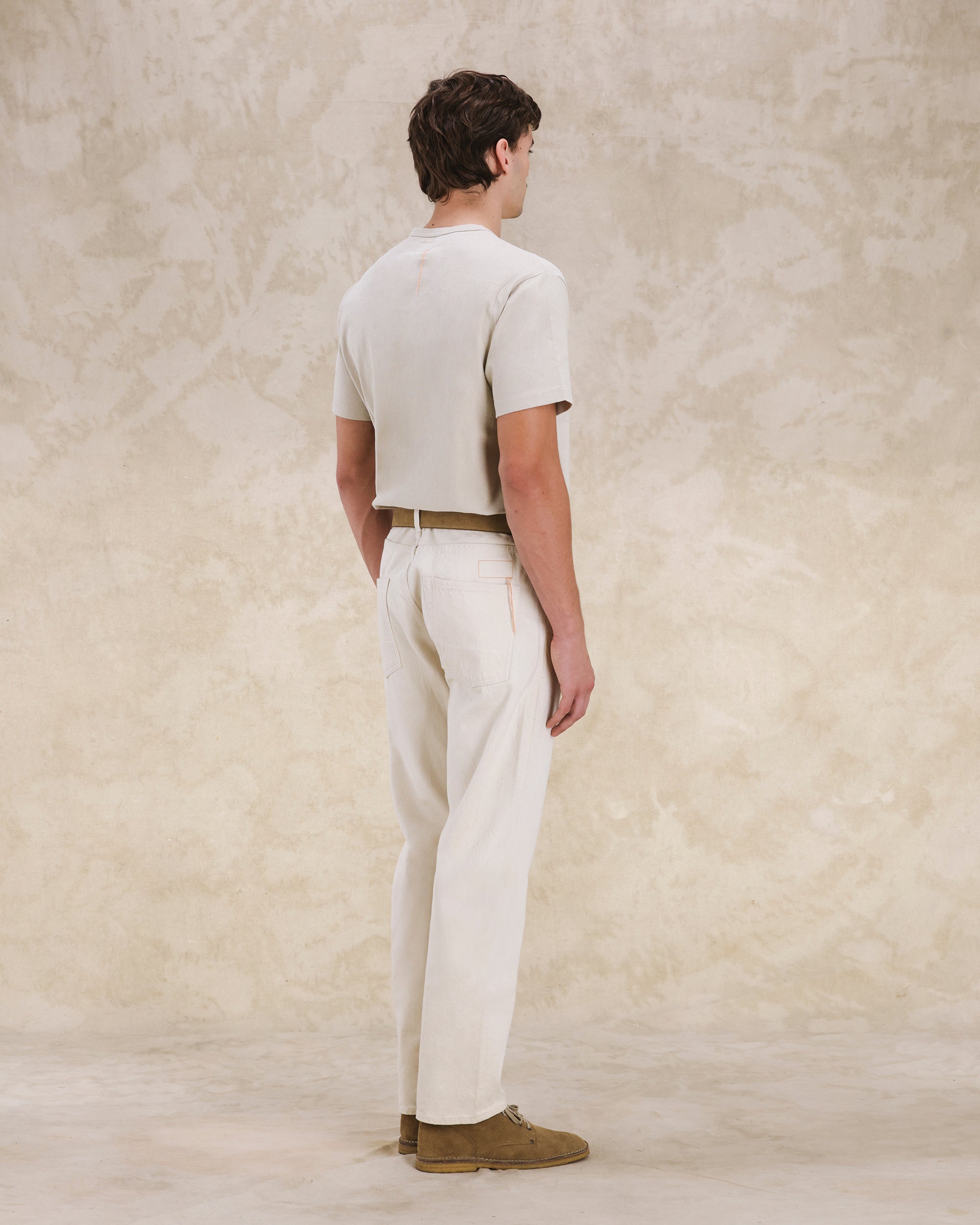 965 John Japan Denim Cimosato 5 Tasche Regular Fit Ecru'