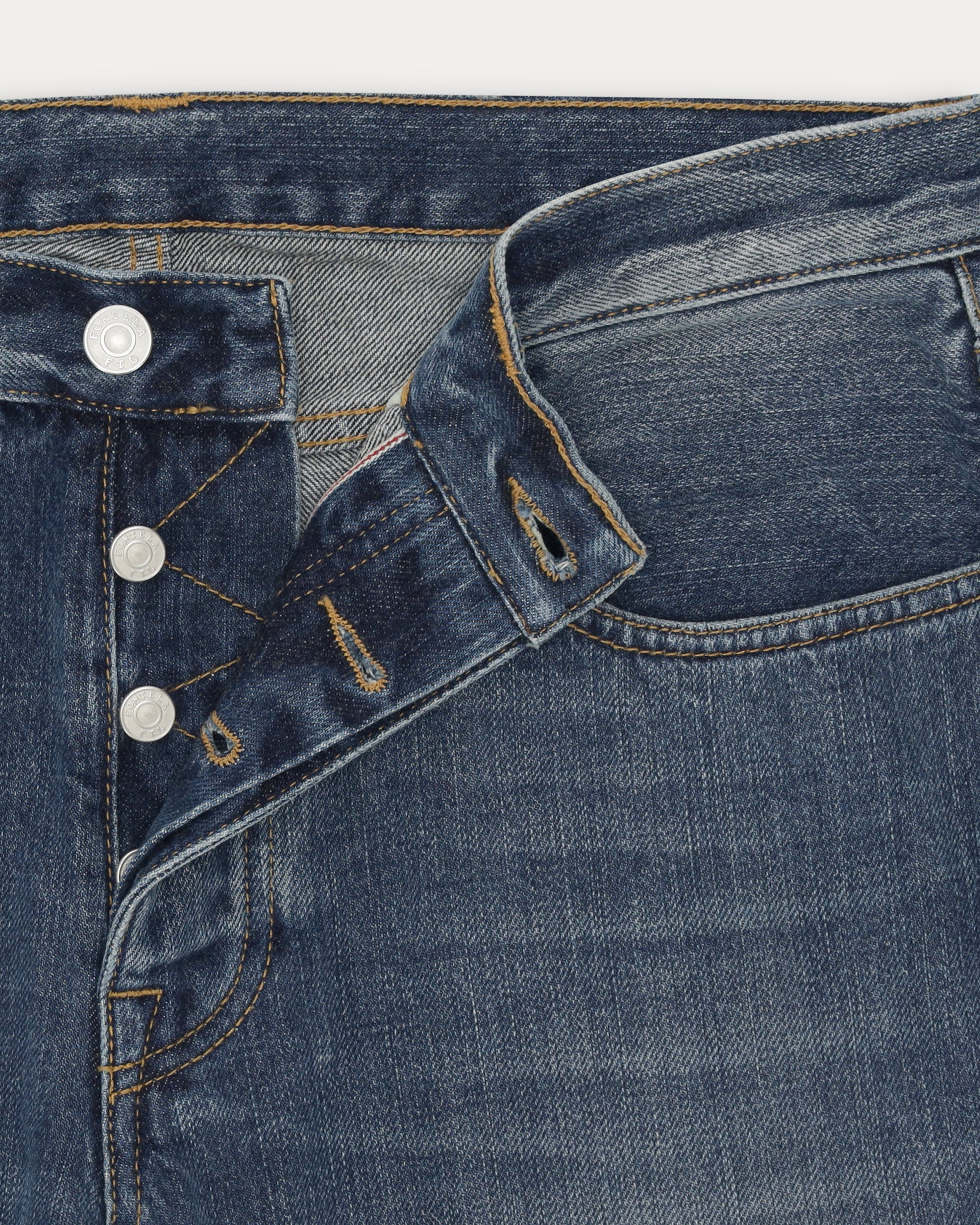 965 John Japan Denim Cimosato 5 Tasche Regular Fit Stone Wash - L33''