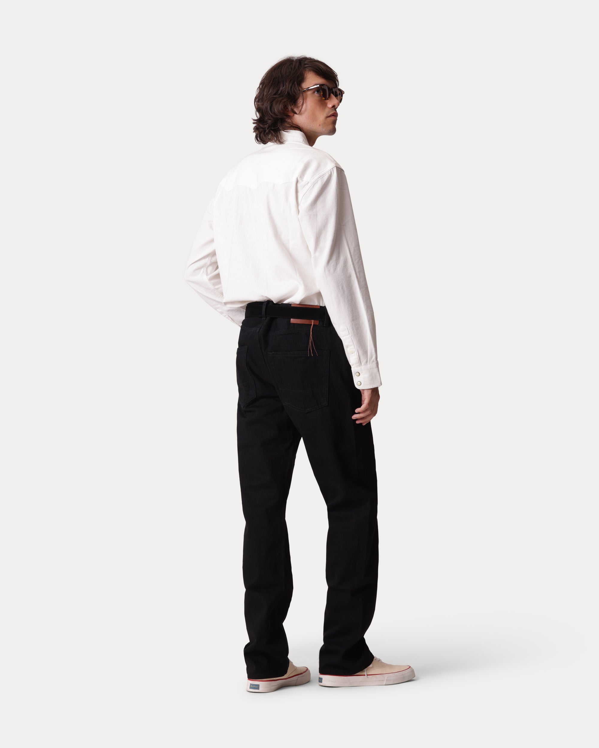 965 John Japan Selvedge Denim 5 Pocket Regular Fit Black - L33''