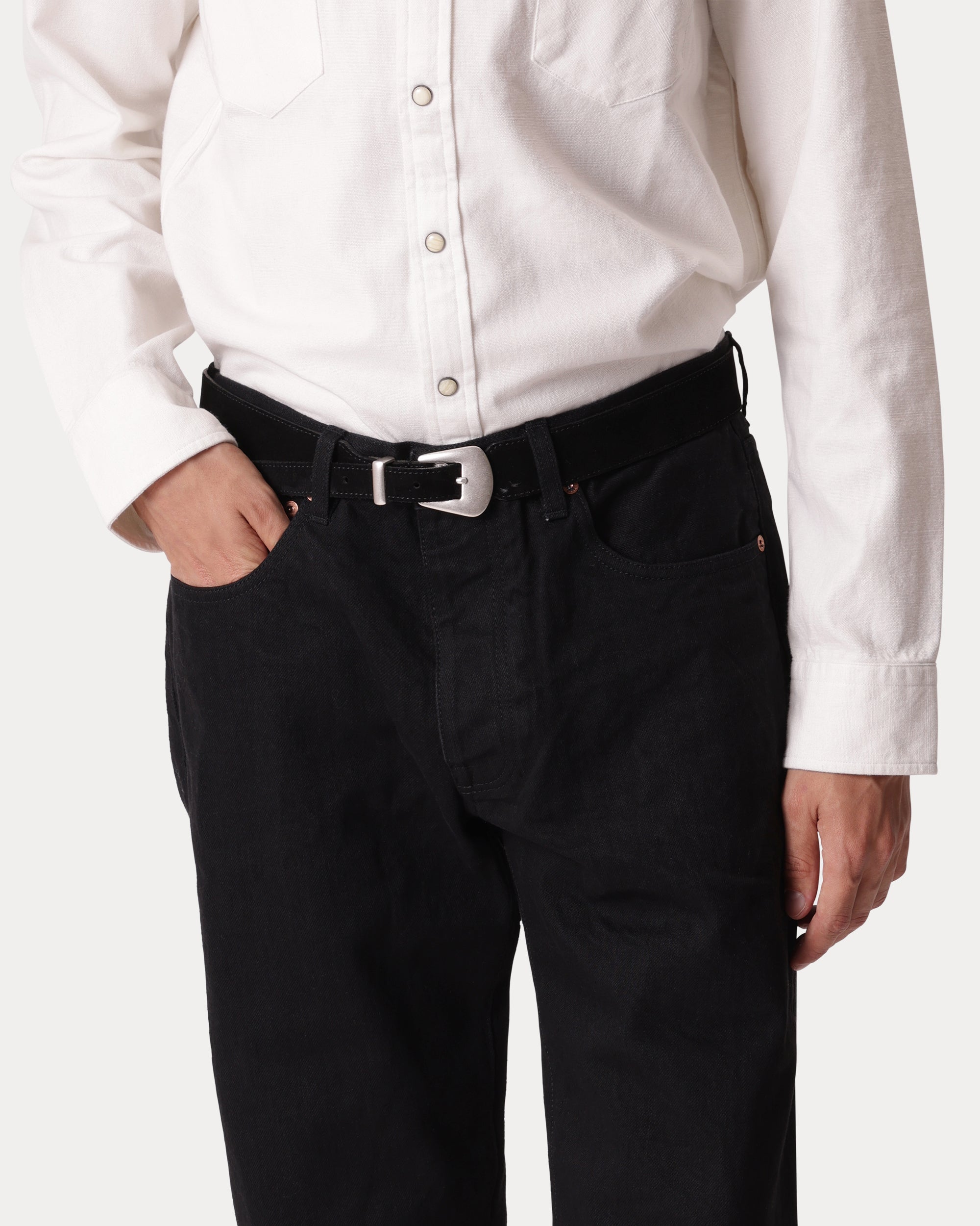 965 John Japan Selvedge Denim 5 Pocket Regular Fit Black - L33''