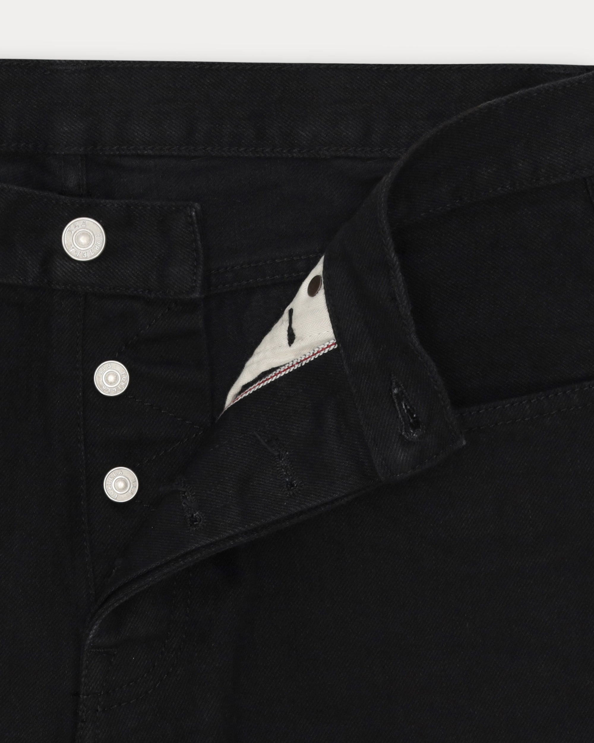 965 John Japan Selvedge Denim 5 Pocket Regular Fit Black - L33''