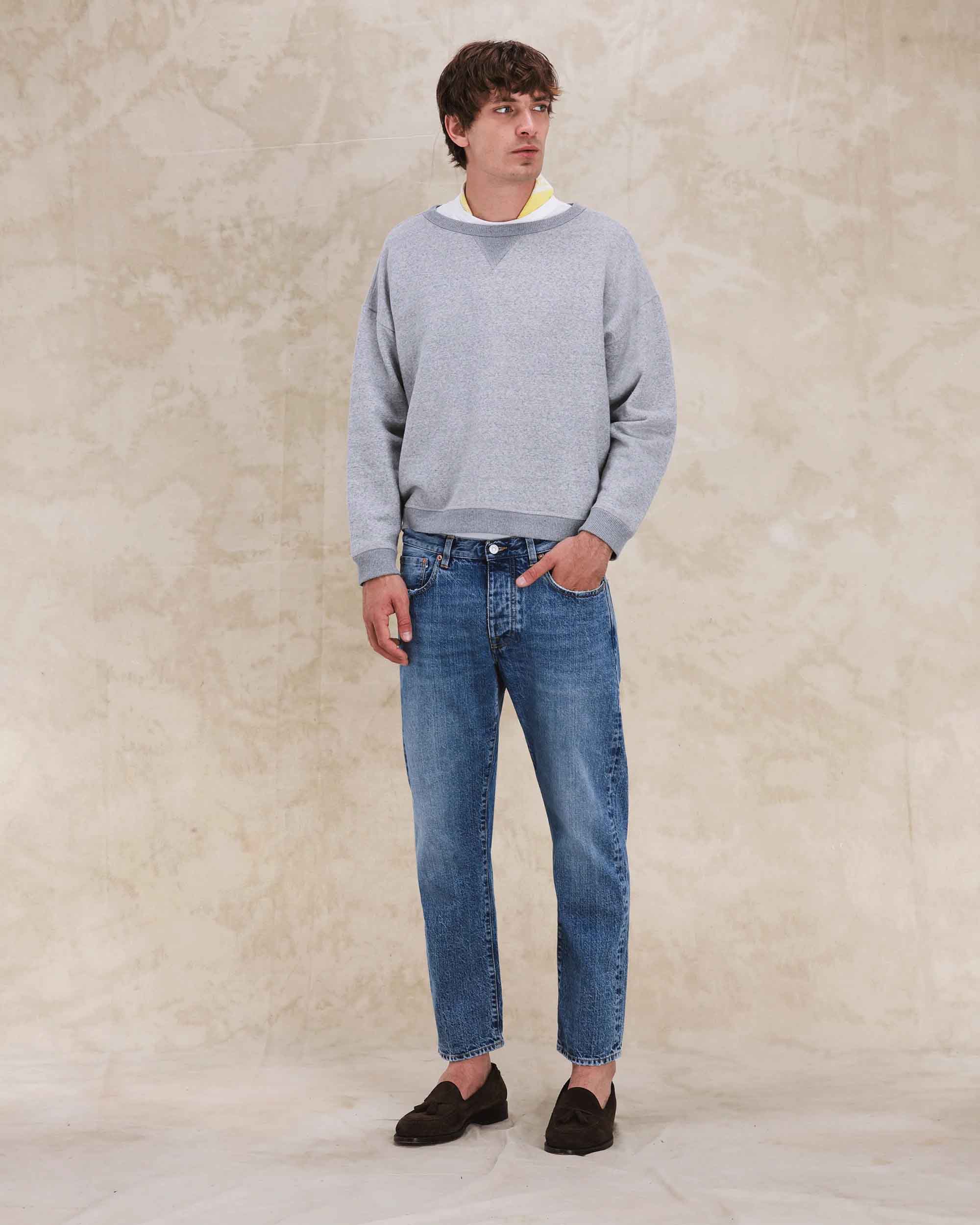 965 John Japan Denim Cimosato 5 Tasche Slim Fit Stone Wash - L33''