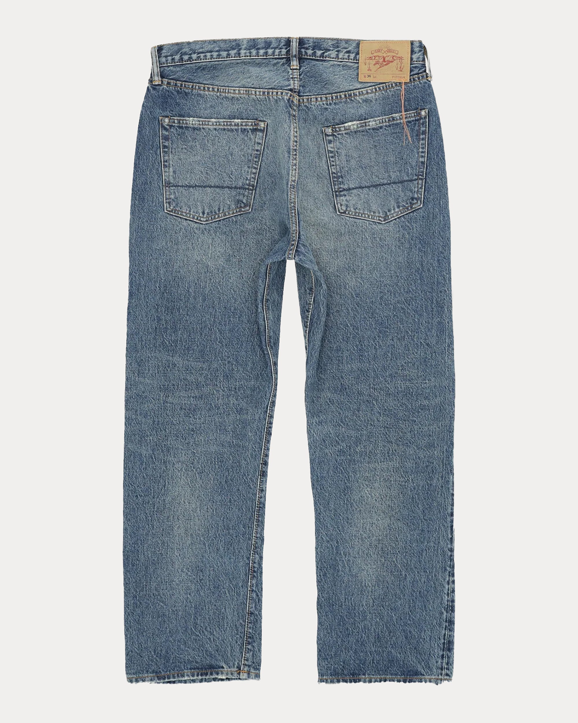 992 Johnny Denim Cimosato 5 Tasche a Vita Alta Custom Wash - L29''