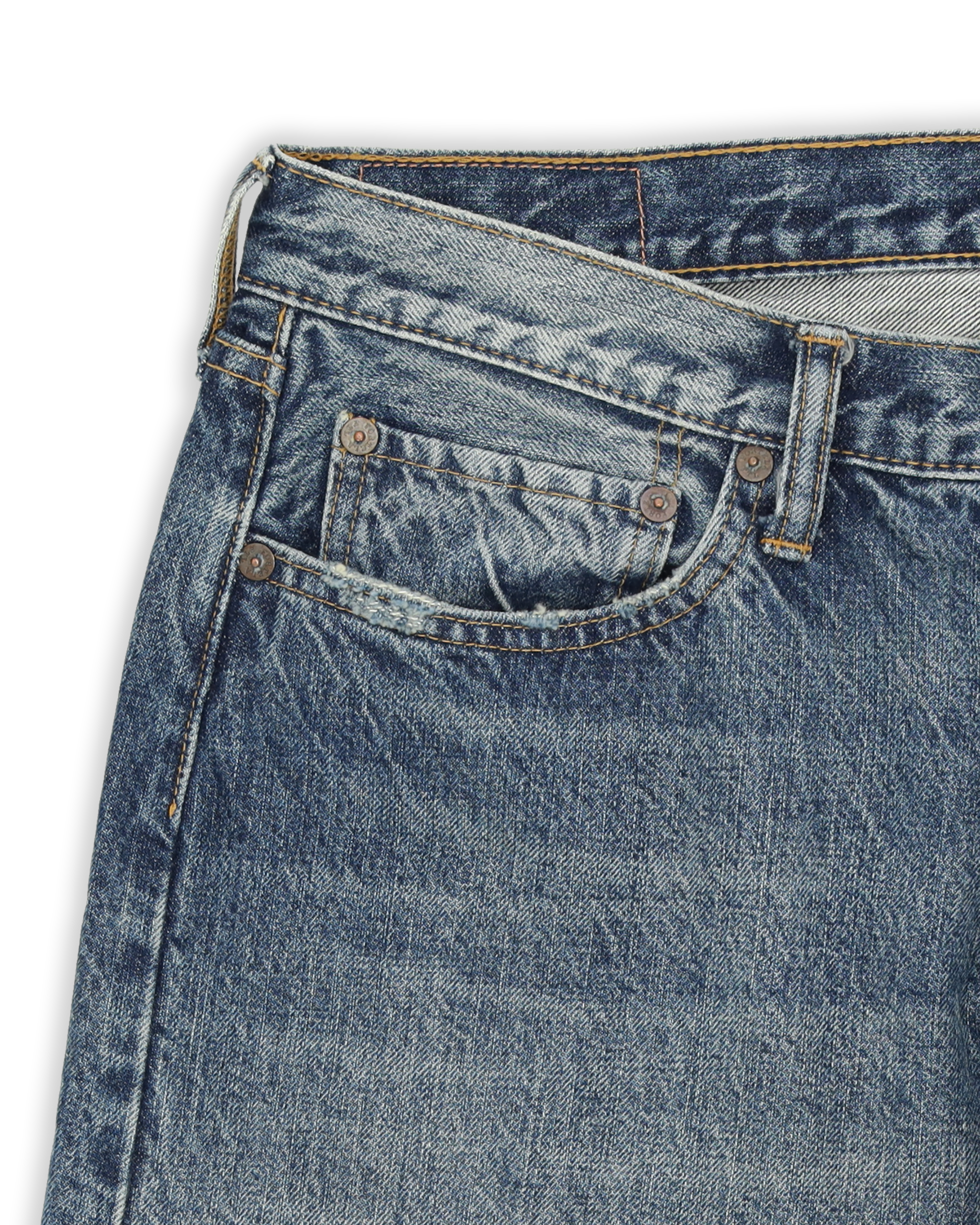 992 Johnny Denim Selvedge 5-pocket High-waisted Custom Wash