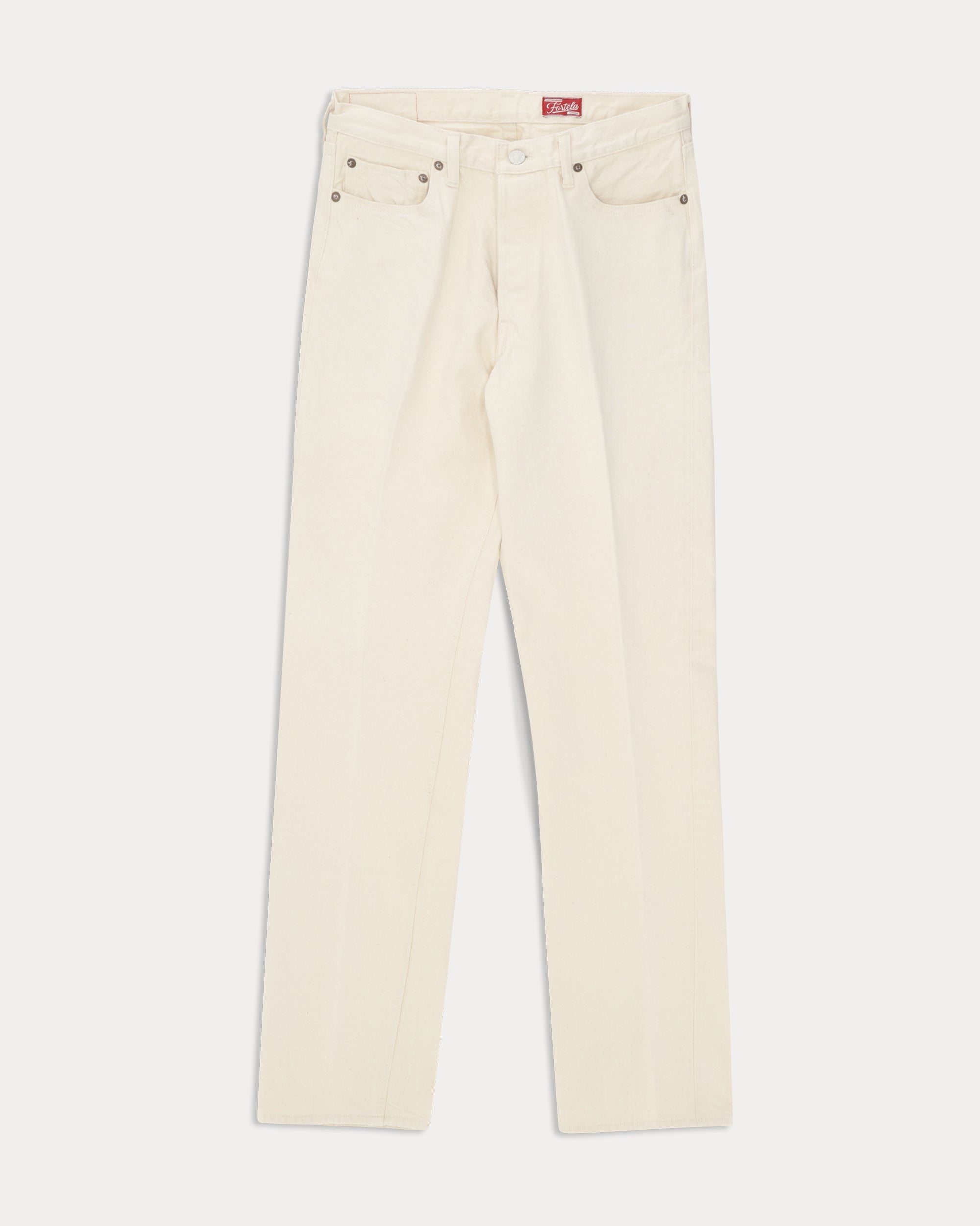 992 Johnny Japan Denim Cimosato Ecrù 5 Tasche a Vita Alta - L33''